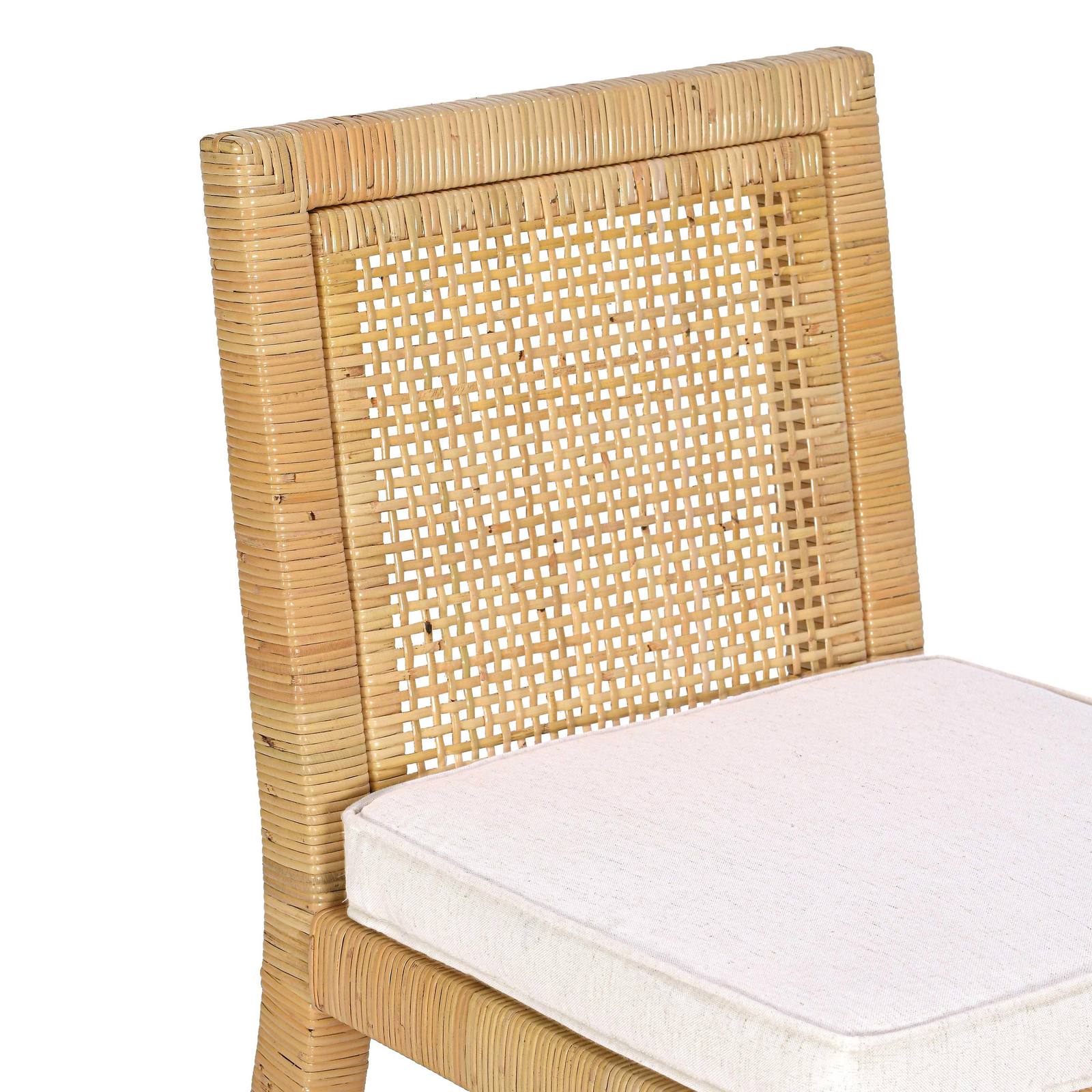 Amara Cream Linen Dining Chair - Image 5