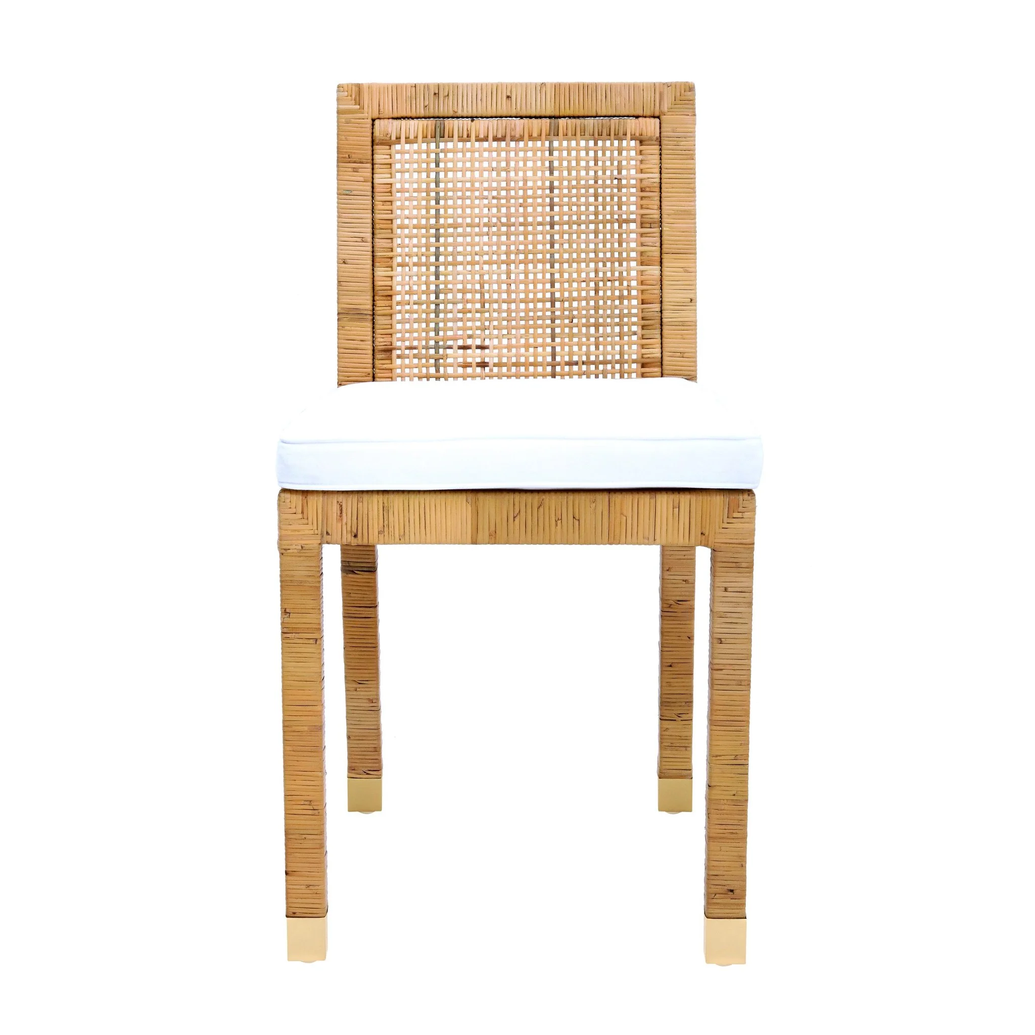 Amara Rattan Performance Fabric Dining Chair - Image 4