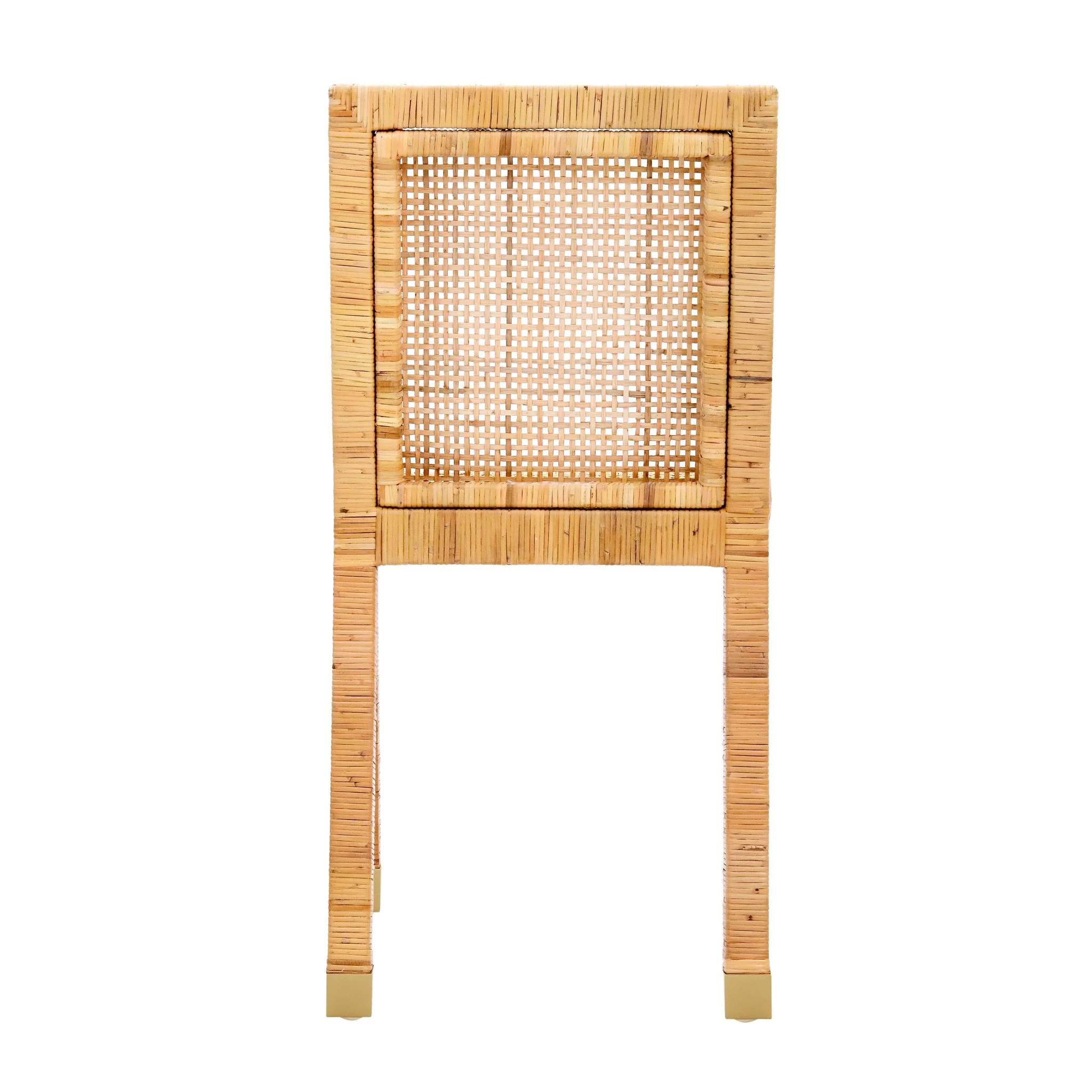Amara Rattan Performance Fabric Dining Chair - Image 7