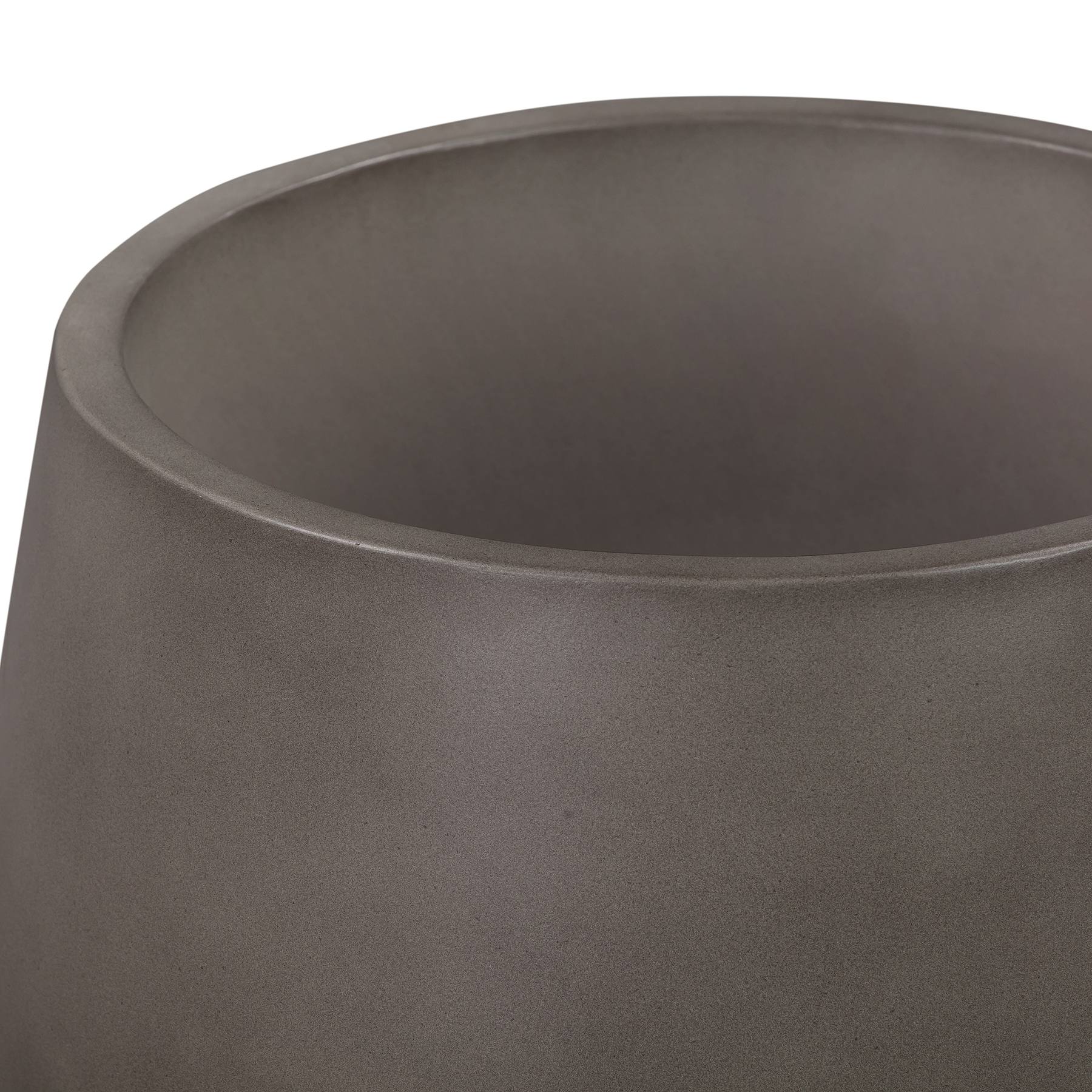 Amethyst Large Round Lightweight Concrete Indoor or Outdoor Planter in gray - Image 4