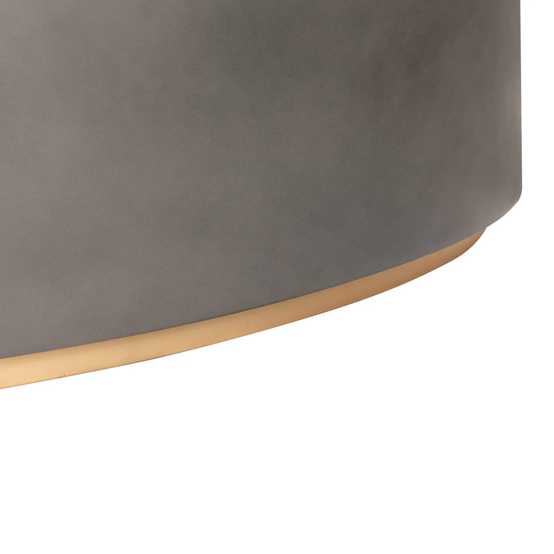 Anais Concrete and Brass Oval Coffee Table - Image 4