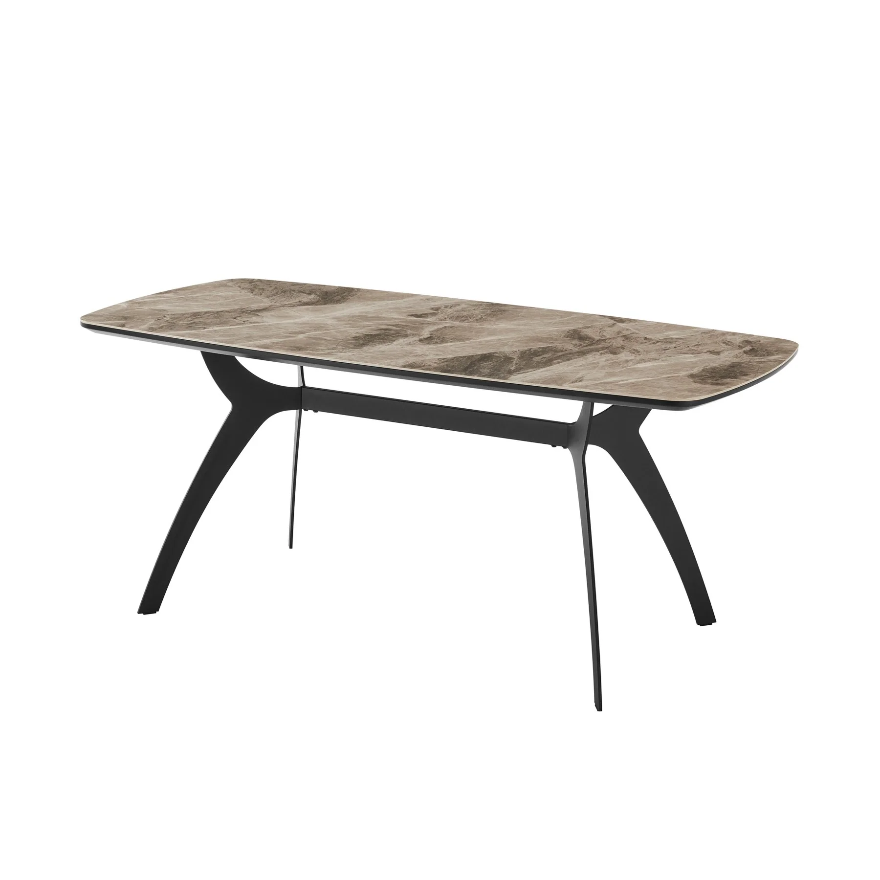 Andes and Lyon Gray Fabric 7 Piece Rectangular Dining Set - Image 4