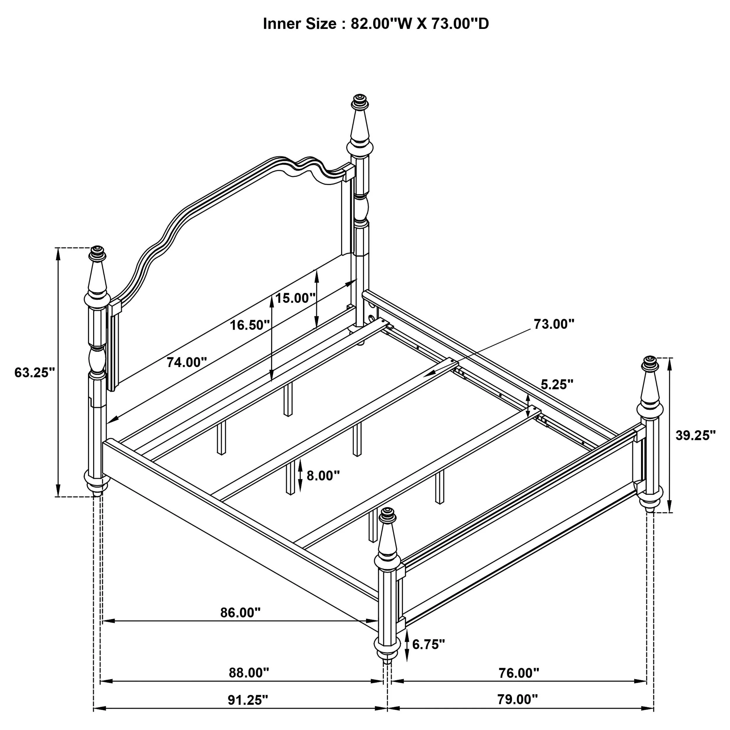 Andover Four-Poster Panel Bed - Image 18