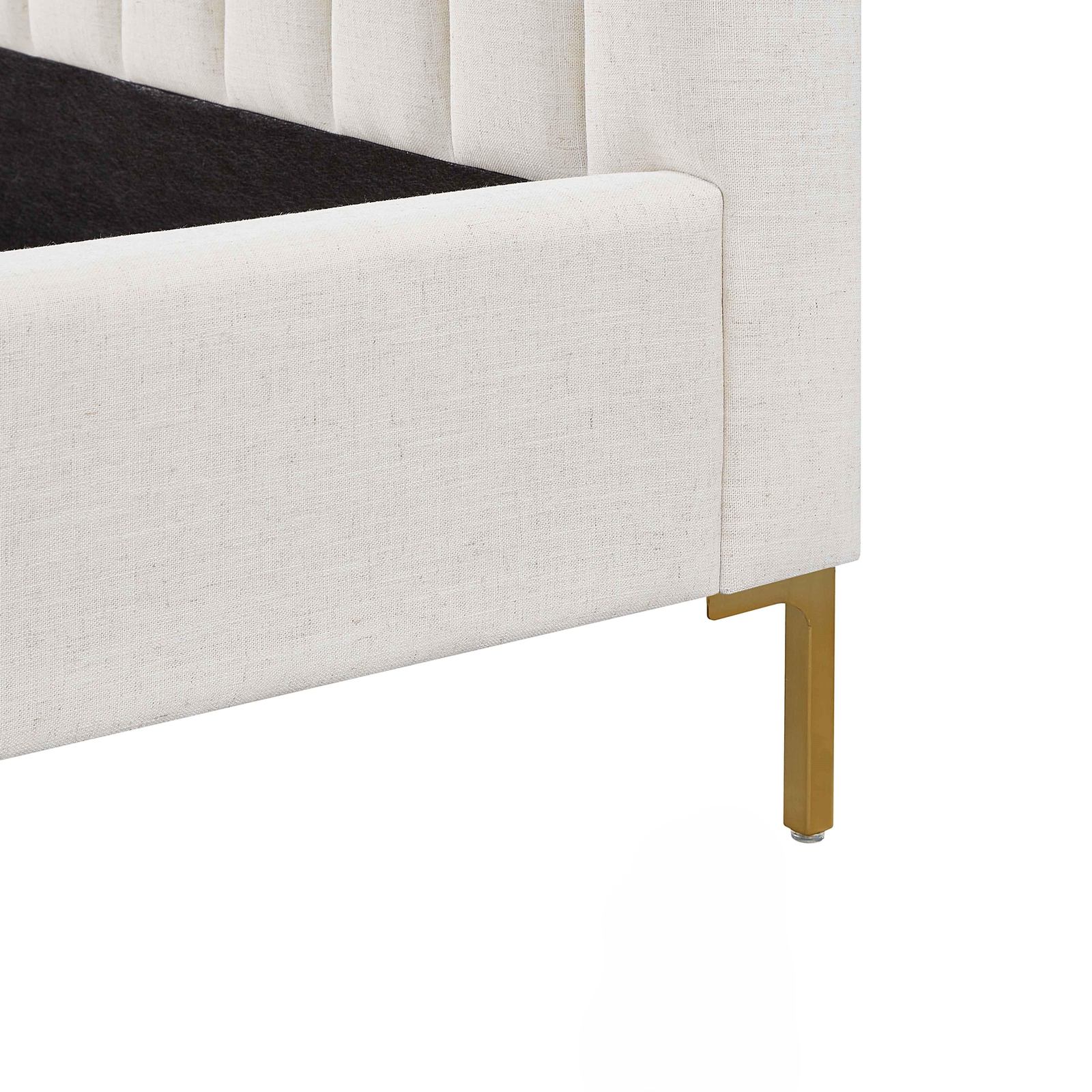 Angela Natural Upcycled Linen King Bed - Image 9