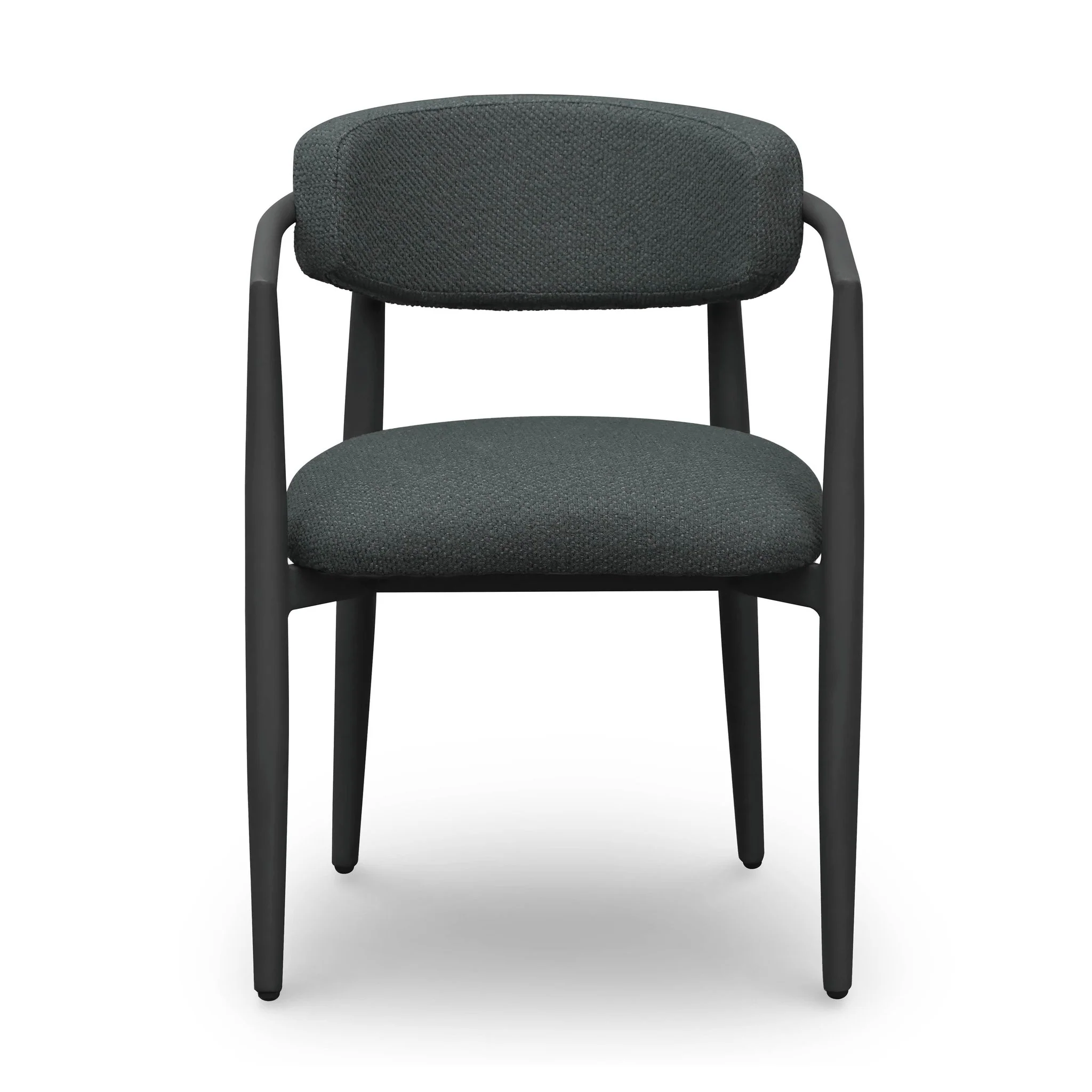 Annika Black Textured Outdoor Dining Arm Chair - Image 3