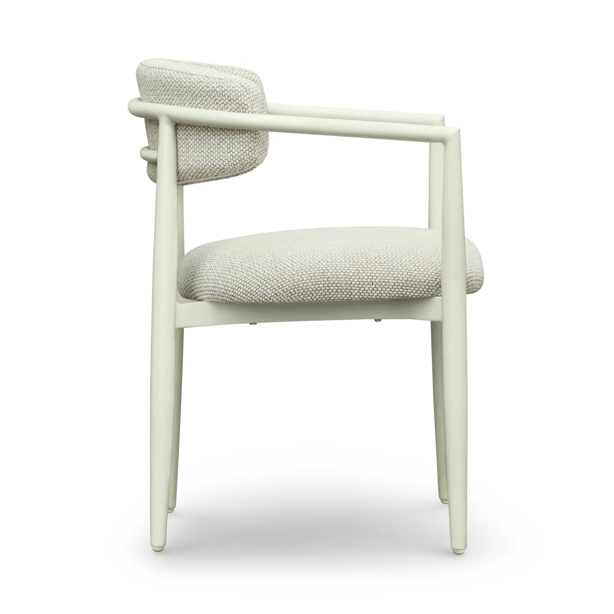 Annika Cream Textured Outdoor Dining Arm Chair - Image 4