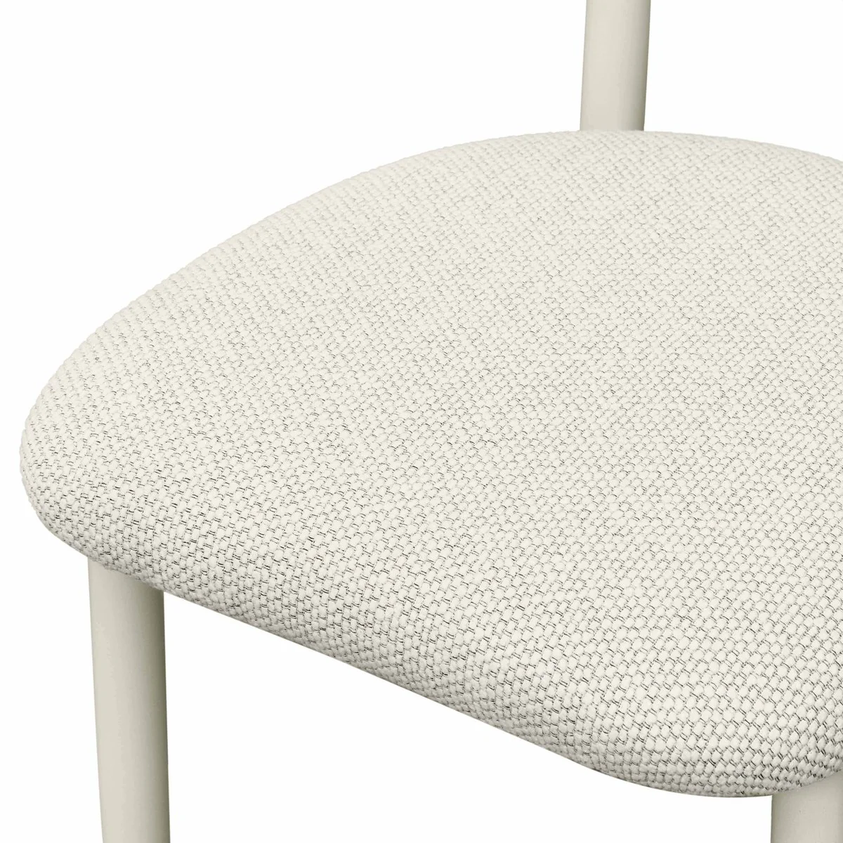 Annika Cream Textured Outdoor Dining Side Chair - Image 6