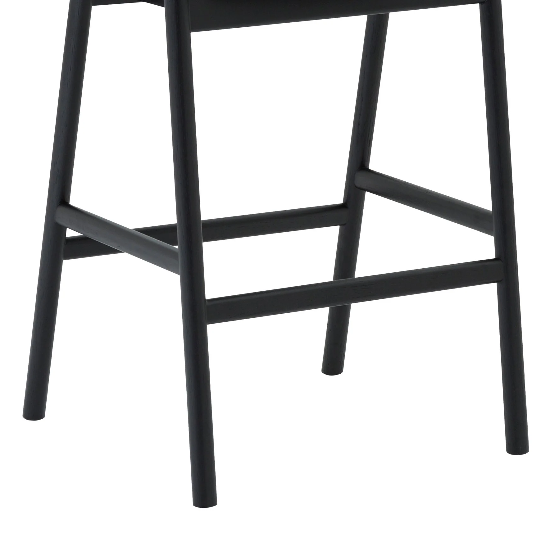 Apache Black Oak Wood and Faux Leather Counter Stool - Image 7