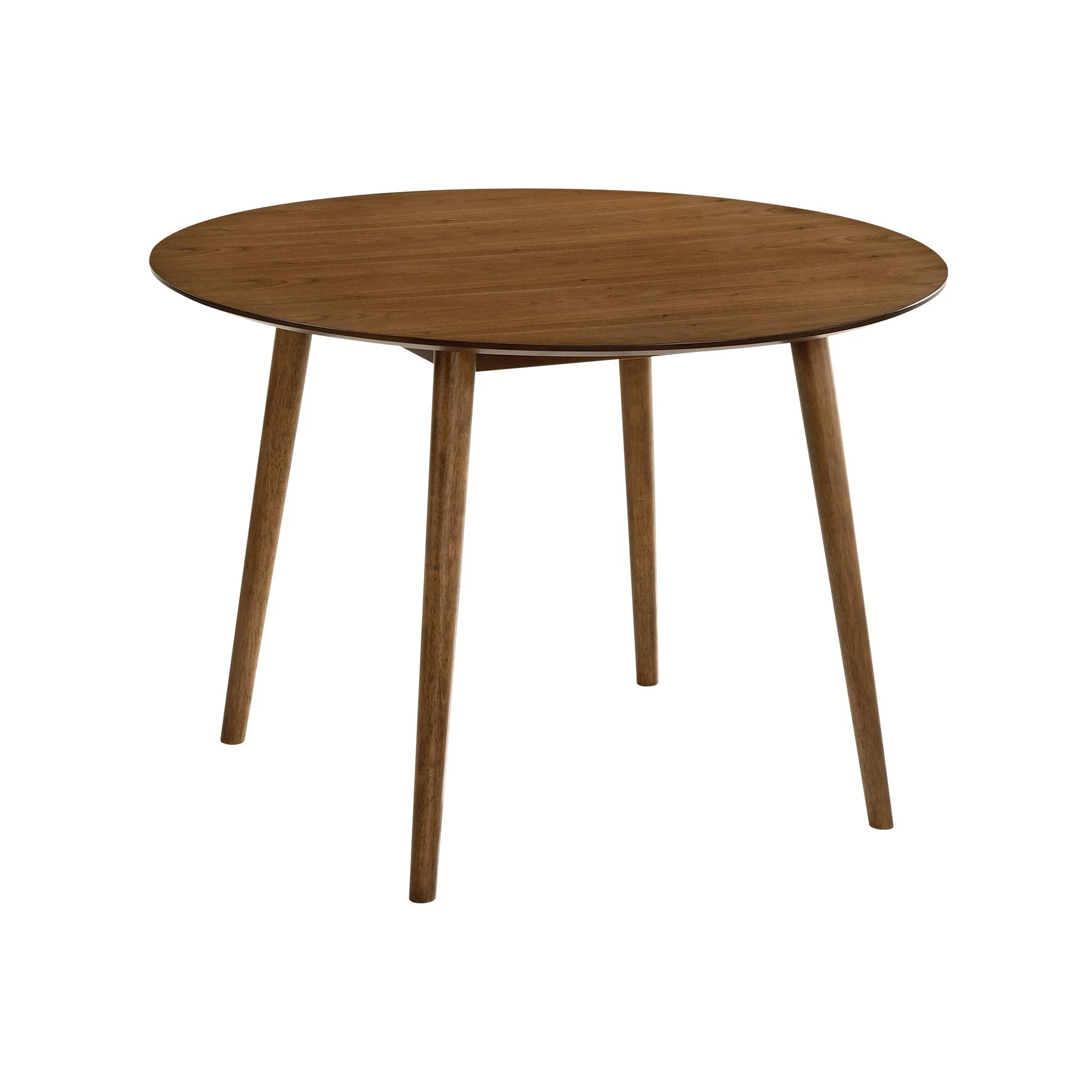 Arcadia and Juno 42" Round Blue and Walnut Wood 5 Piece Dining Set - Image 4