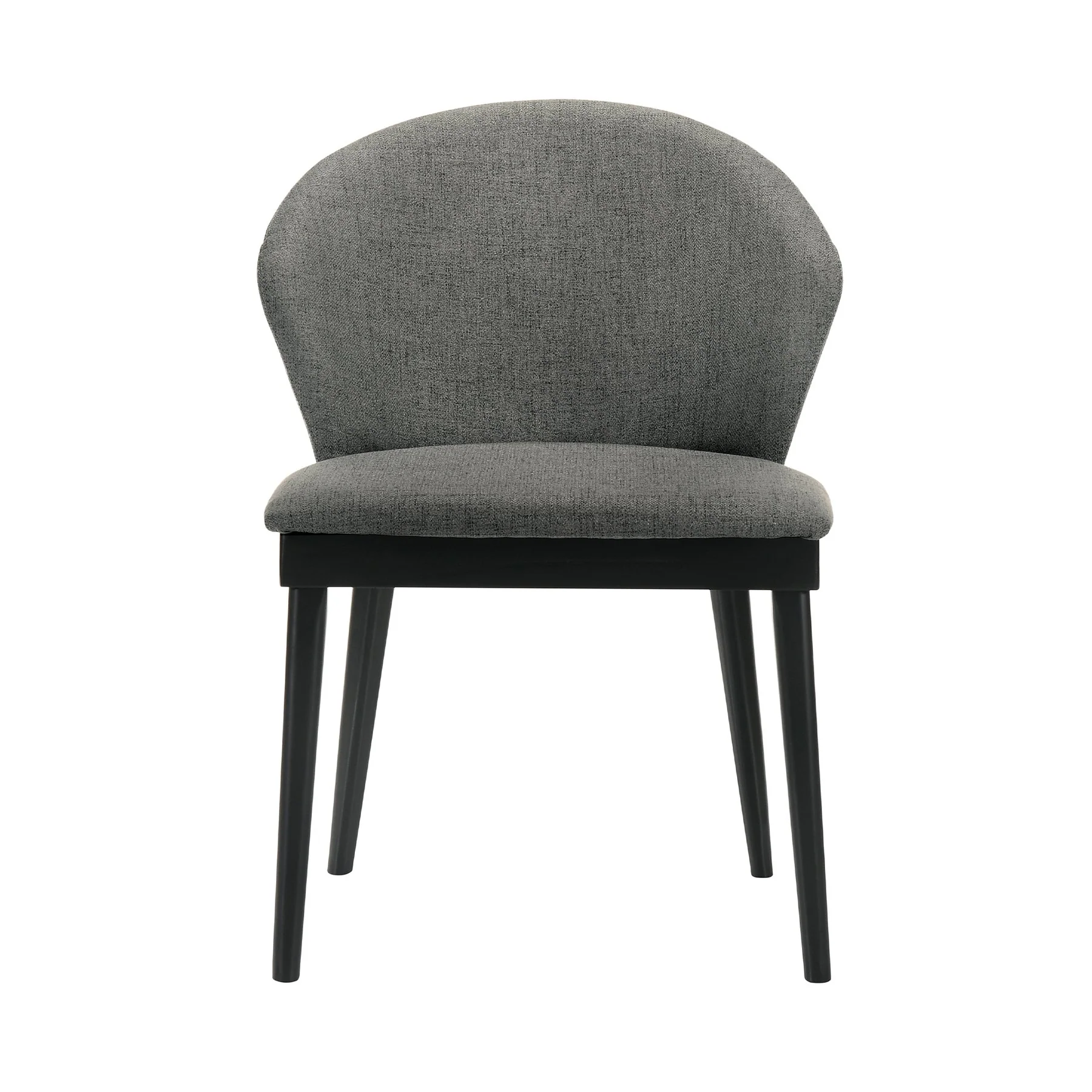 Arcadia and Juno 48" Round Charcoal and Black Wood 5 Piece Dining Set - Image 3