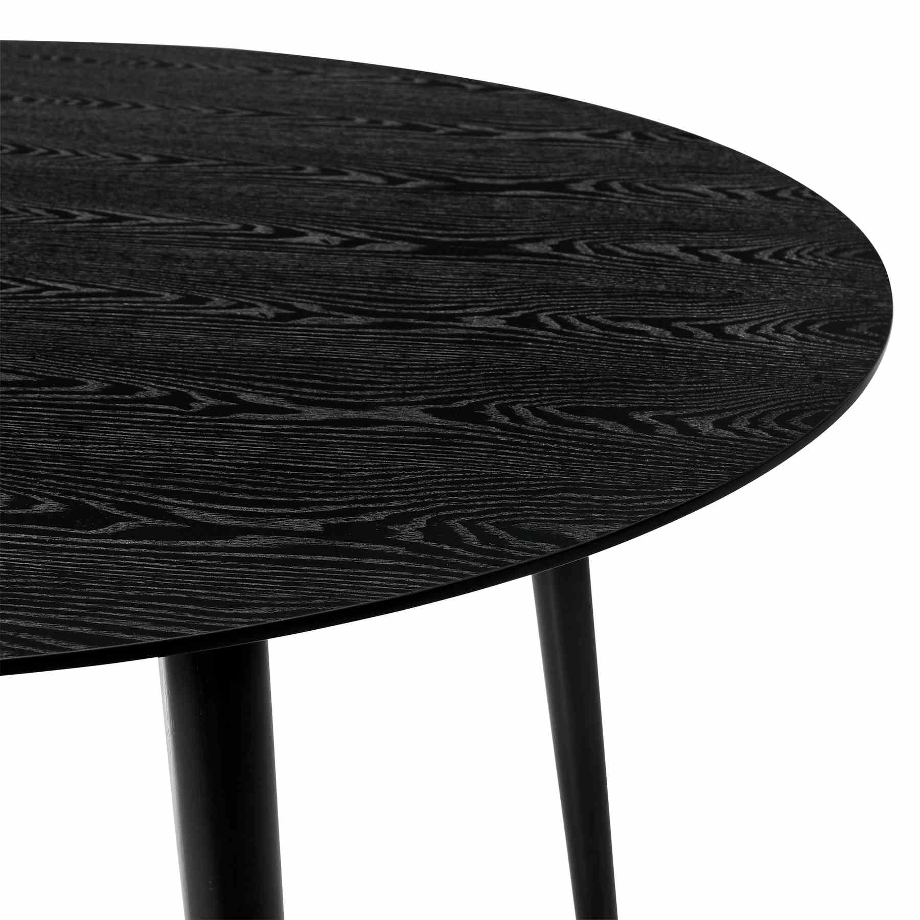 Arcadia and Renzo 48" Round Gray and Black Wood 5 Piece Dining Set - Image 7