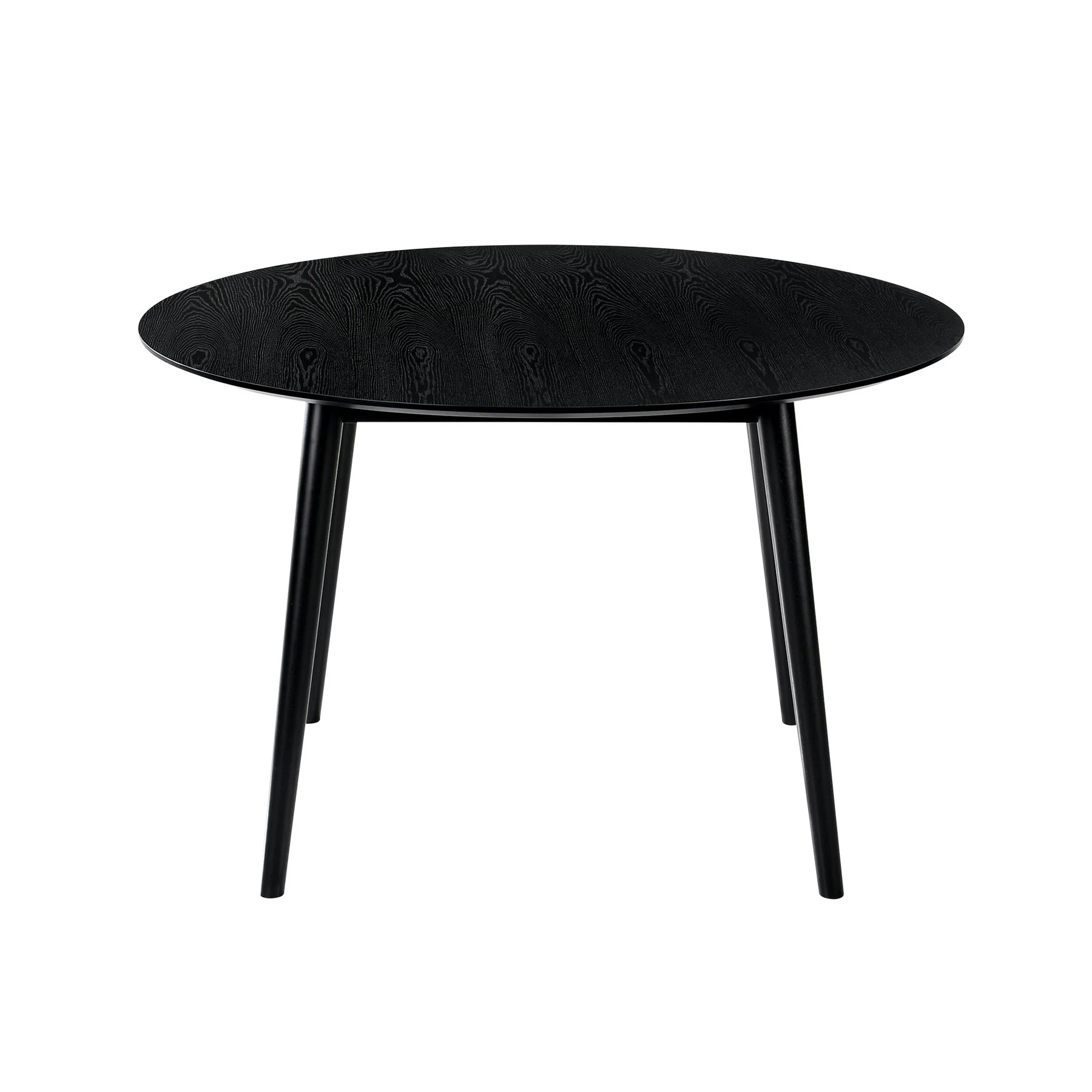 Arcadia and Talulah 48" Round Gray and Black Wood 5 Piece Dining Set - Image 5