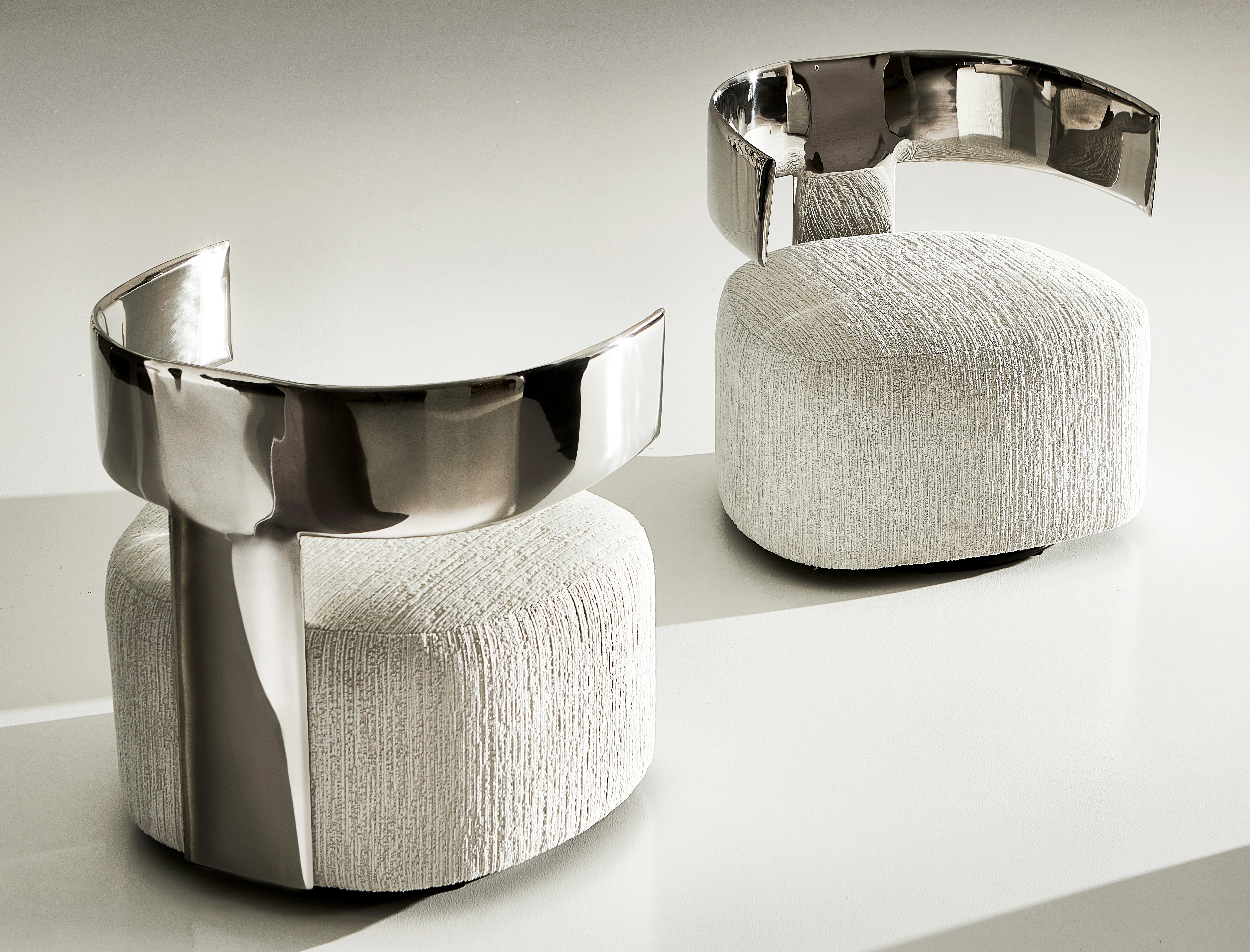 Ares Fabric Swivel Chair - Image 7