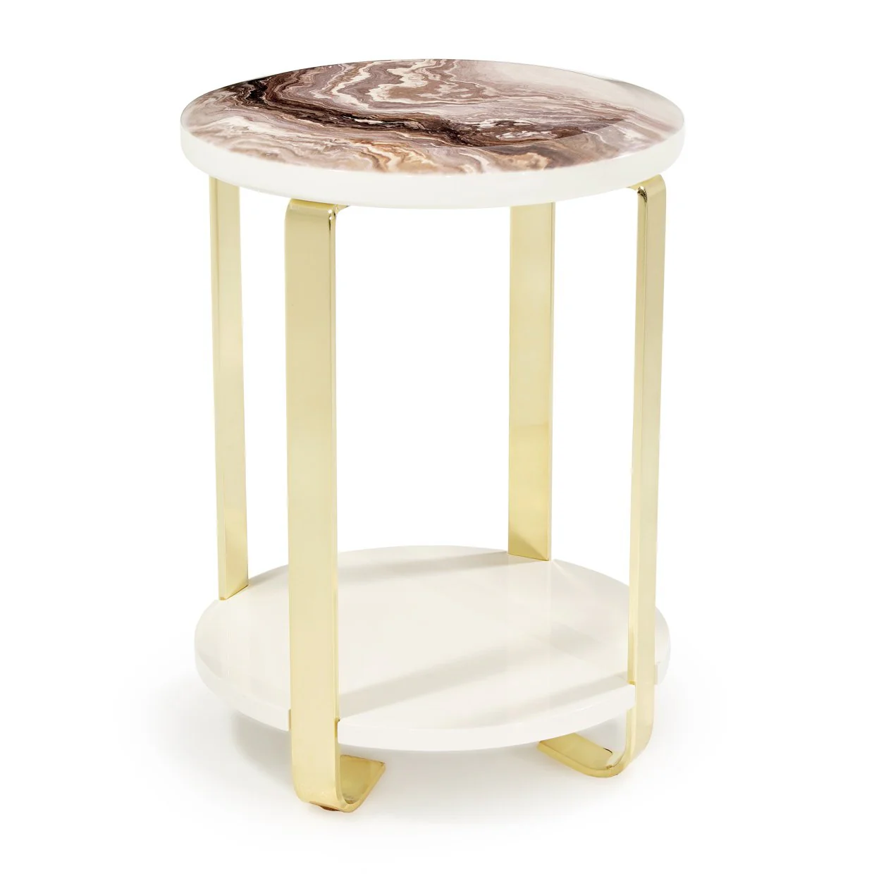 Ariana Chairside Table - Gold - Image 2