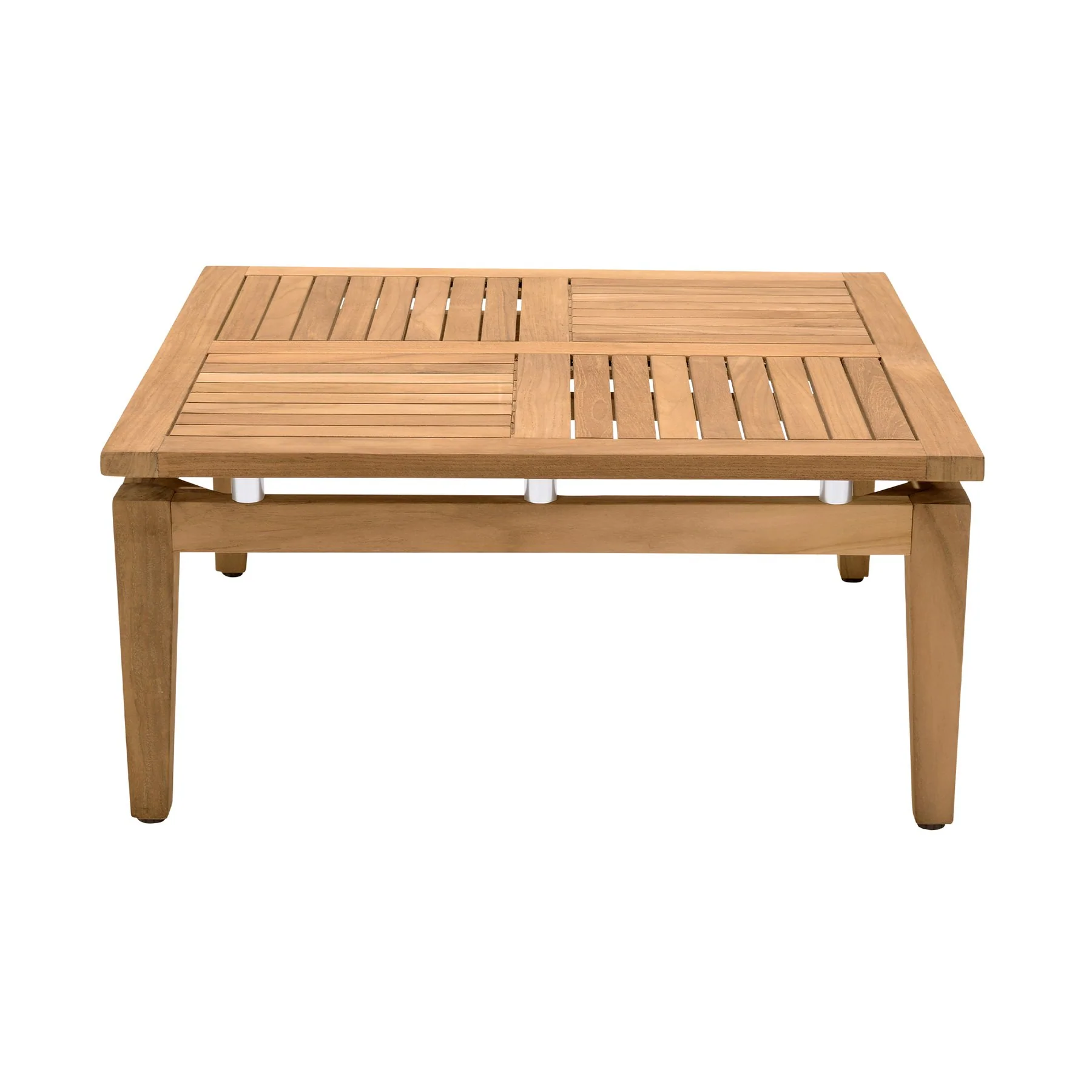 Arno Outdoor 6 Piece Teak Wood Seating Set in Charcoal Olefin - Image 5