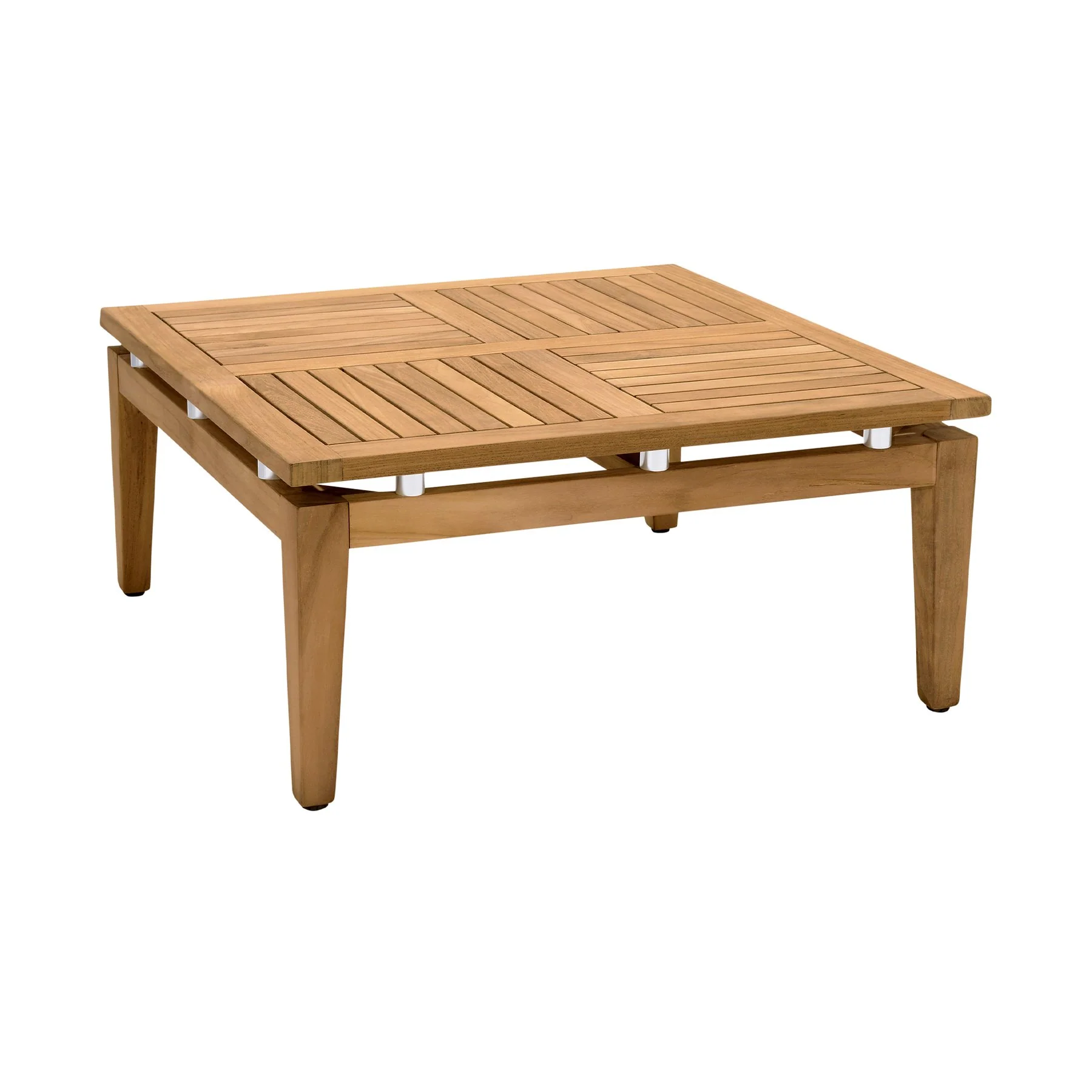 Arno Outdoor 7 Piece Teak Wood Seating Set in Charcoal Olefin - Image 4