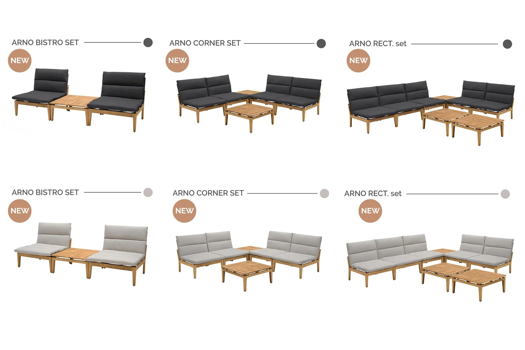 Arno Outdoor Modular Teak Wood Lounge Chair with Beige Olefin - Image 10