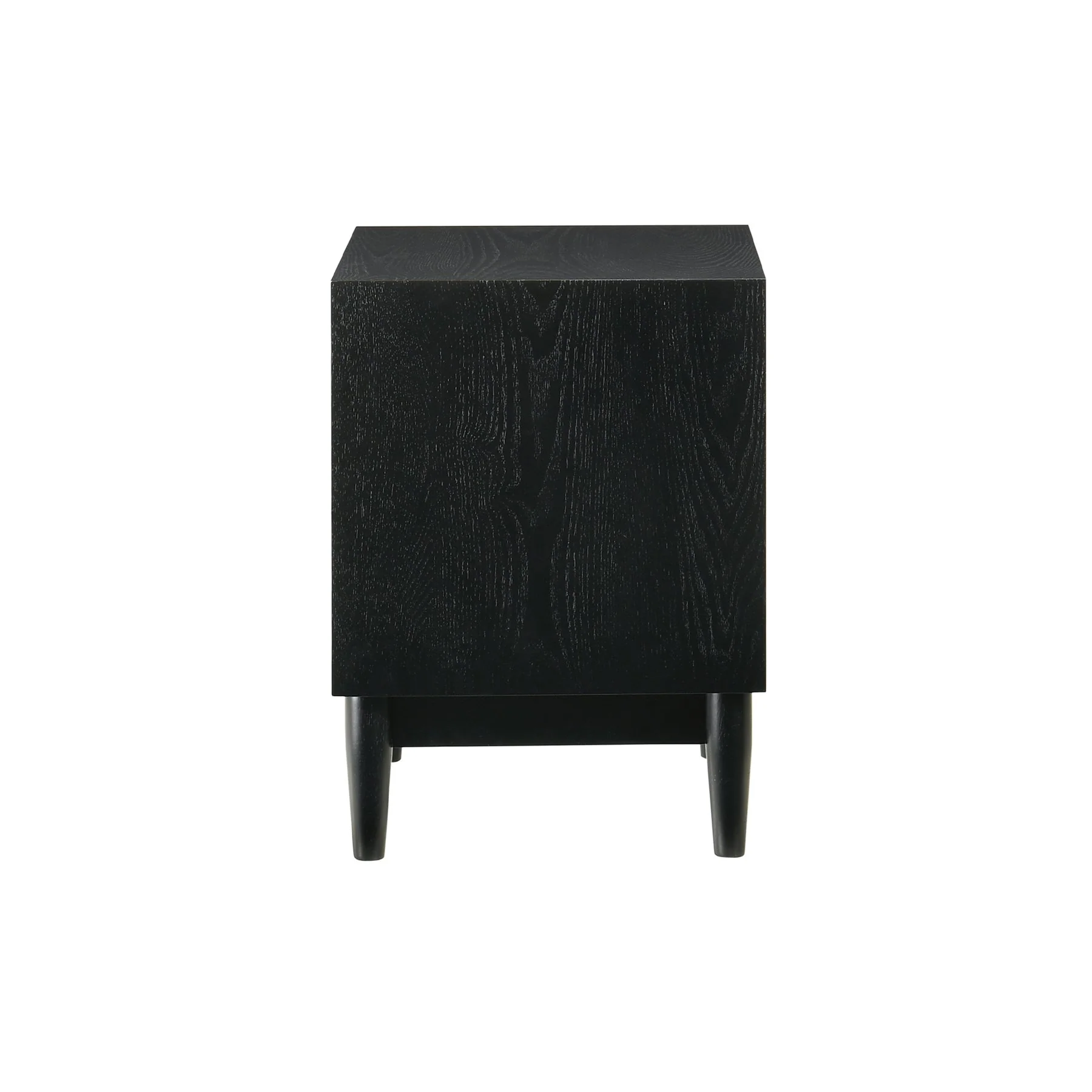 Artemio 2 Drawer Wood Nightstand with Shelf in Black Finish - Image 6