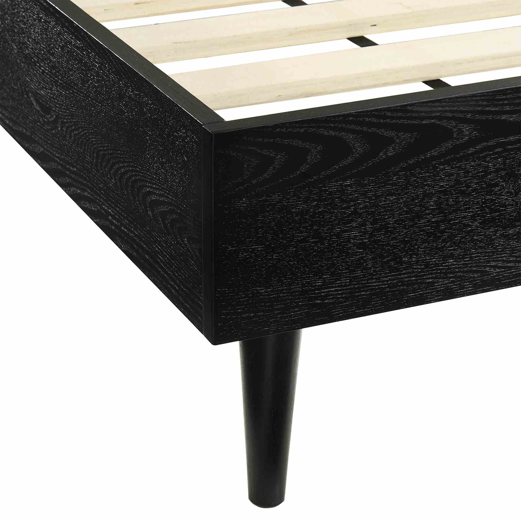 Artemio King Platform Wood Bed Frame in Black Finish - Image 9