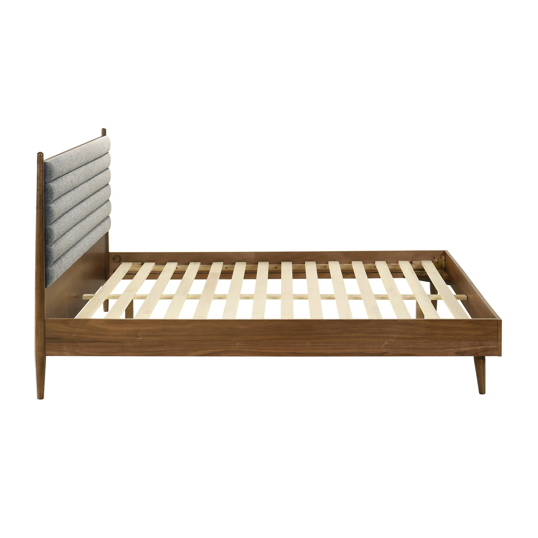 Artemio King Platform Wood Bed Frame in Walnut Finish - Image 4
