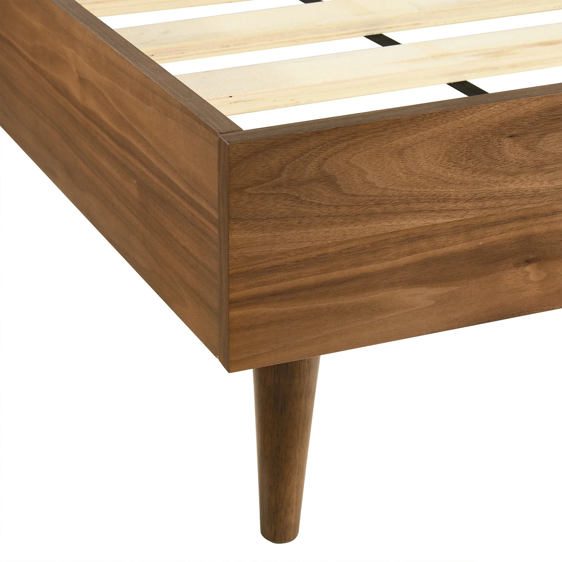Artemio King Platform Wood Bed Frame in Walnut Finish - Image 9