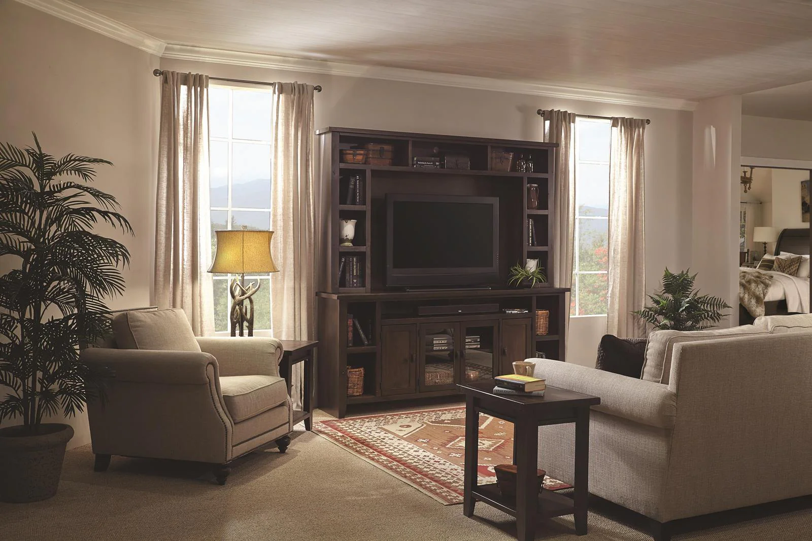 Aspenhome Alder Grove 84" Console and Hutch in Tobacco DG1036-H-TOB - Image 2