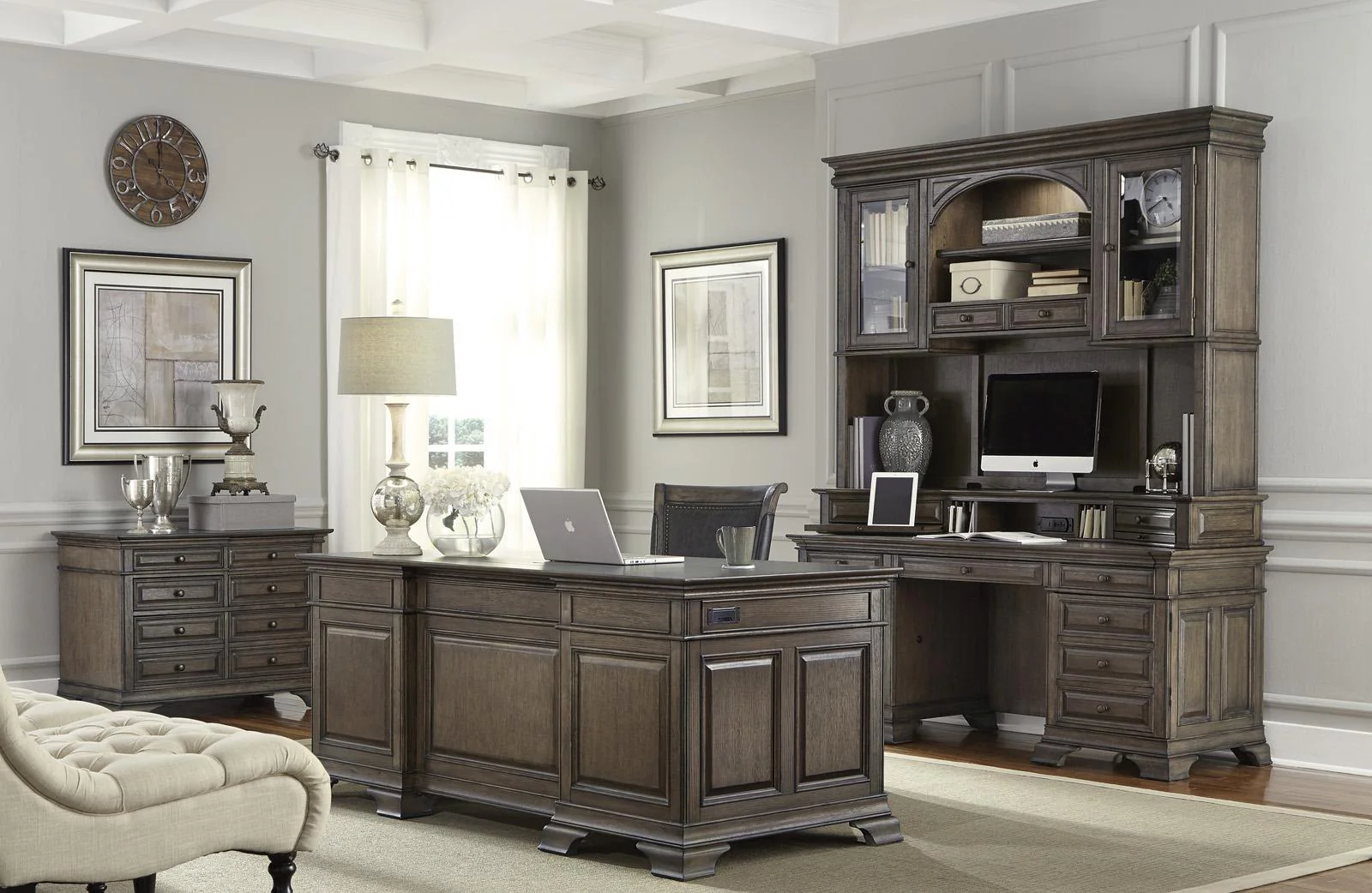 Aspenhome Arcadia 72" Exceutive Desk in Truffle 192-300 - Image 5