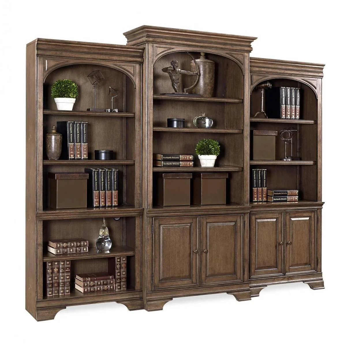 Aspenhome Arcadia 84" Door Bookcase in Truffle - Image 3