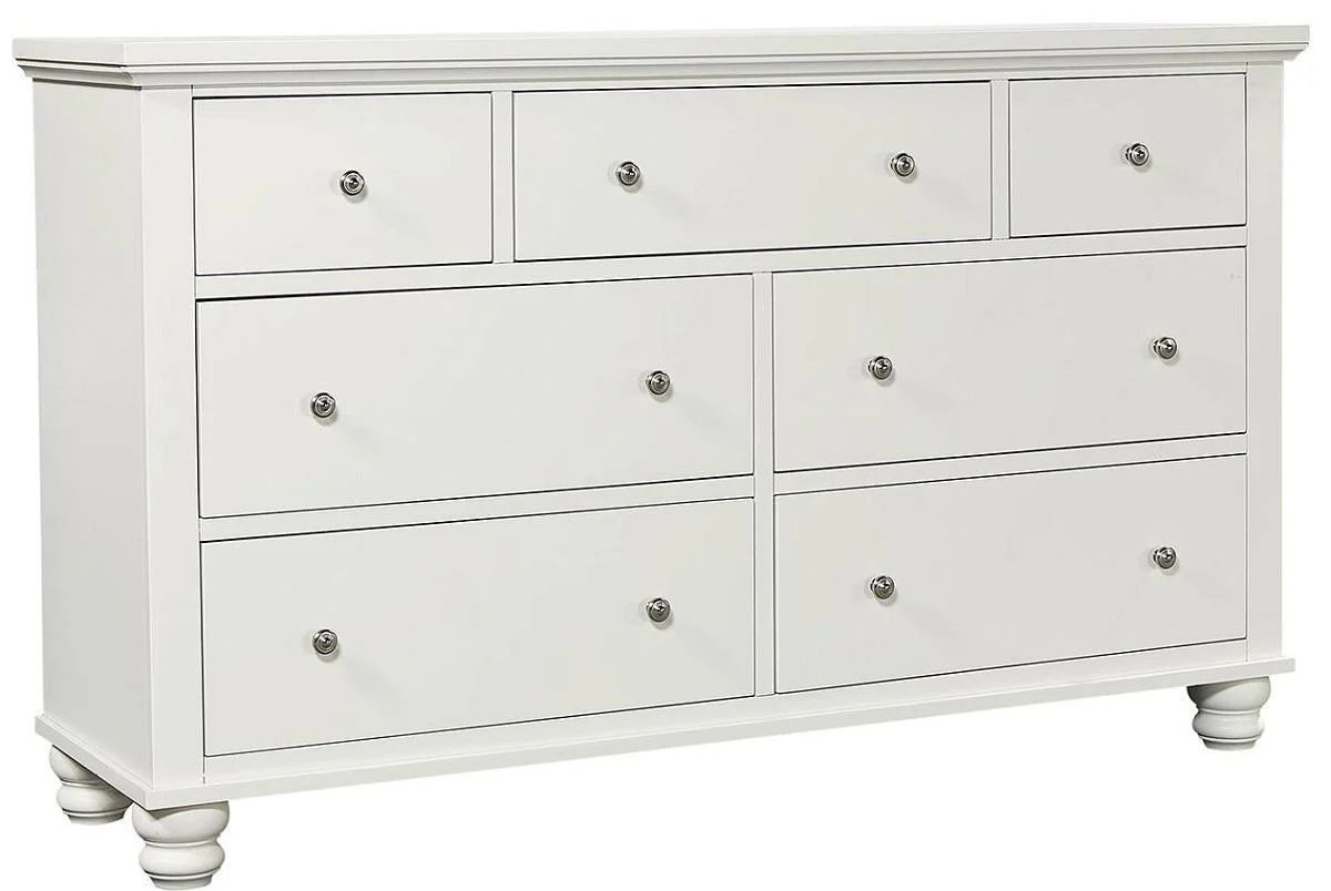 Aspenhome Cambridge 7 Drawer Double Dresser in White