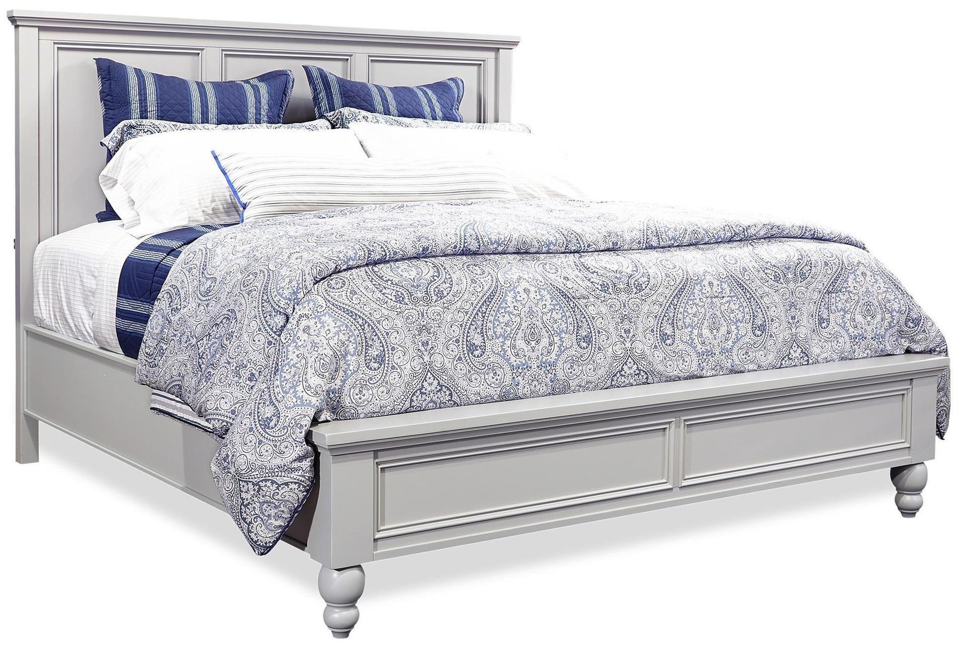 Aspenhome Cambridge King Panel Bed in Grey