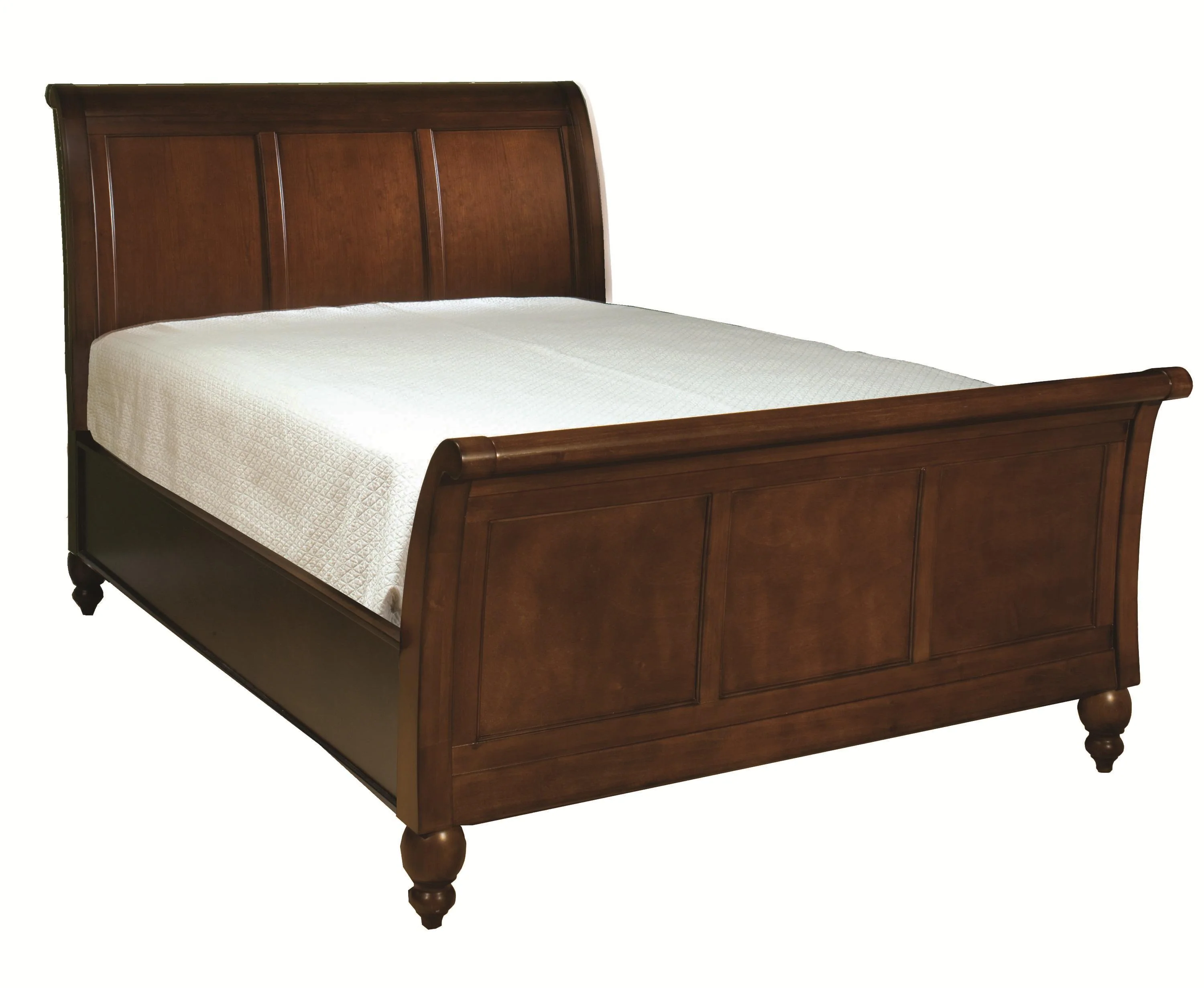 Aspenhome Cambridge Queen Sleigh Bed in Brown Cherry
