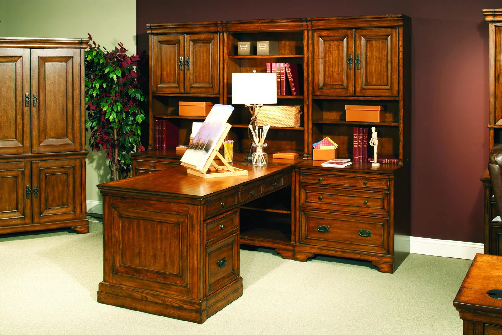 Aspenhome Centennial 32" Computer Desk in Chestnut Brown I49-340