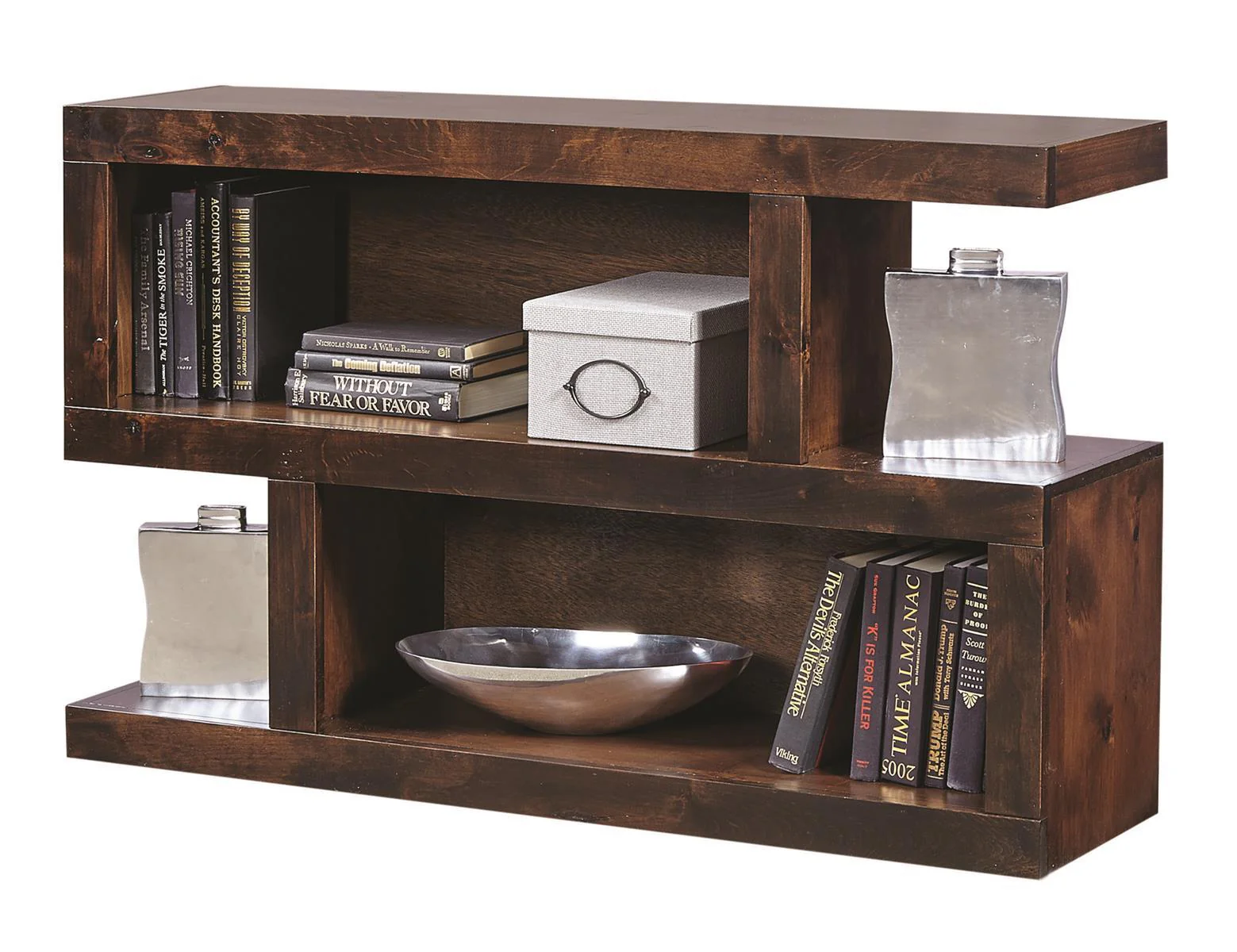 Aspenhome Contemporary Alder S Console Table in Tobacco