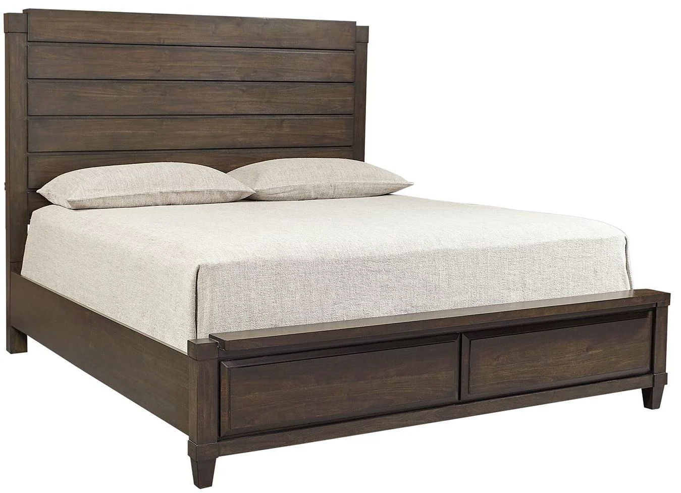 Aspenhome Easton King Panel Bed in Burnt Umber