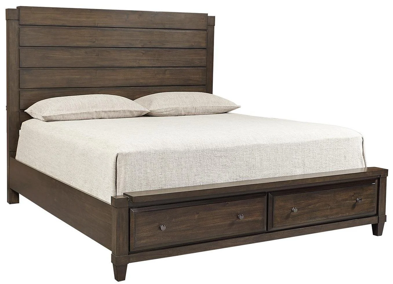 Aspenhome Easton King Storage Bed in Burnt Umber