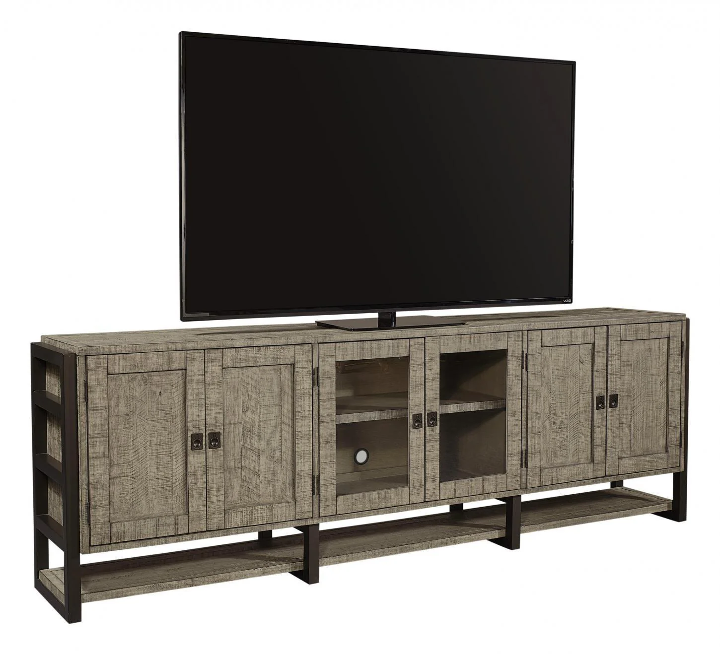 Aspenhome Furniture Grayson 96" Console and Hutch in Cinder Grey - Image 3