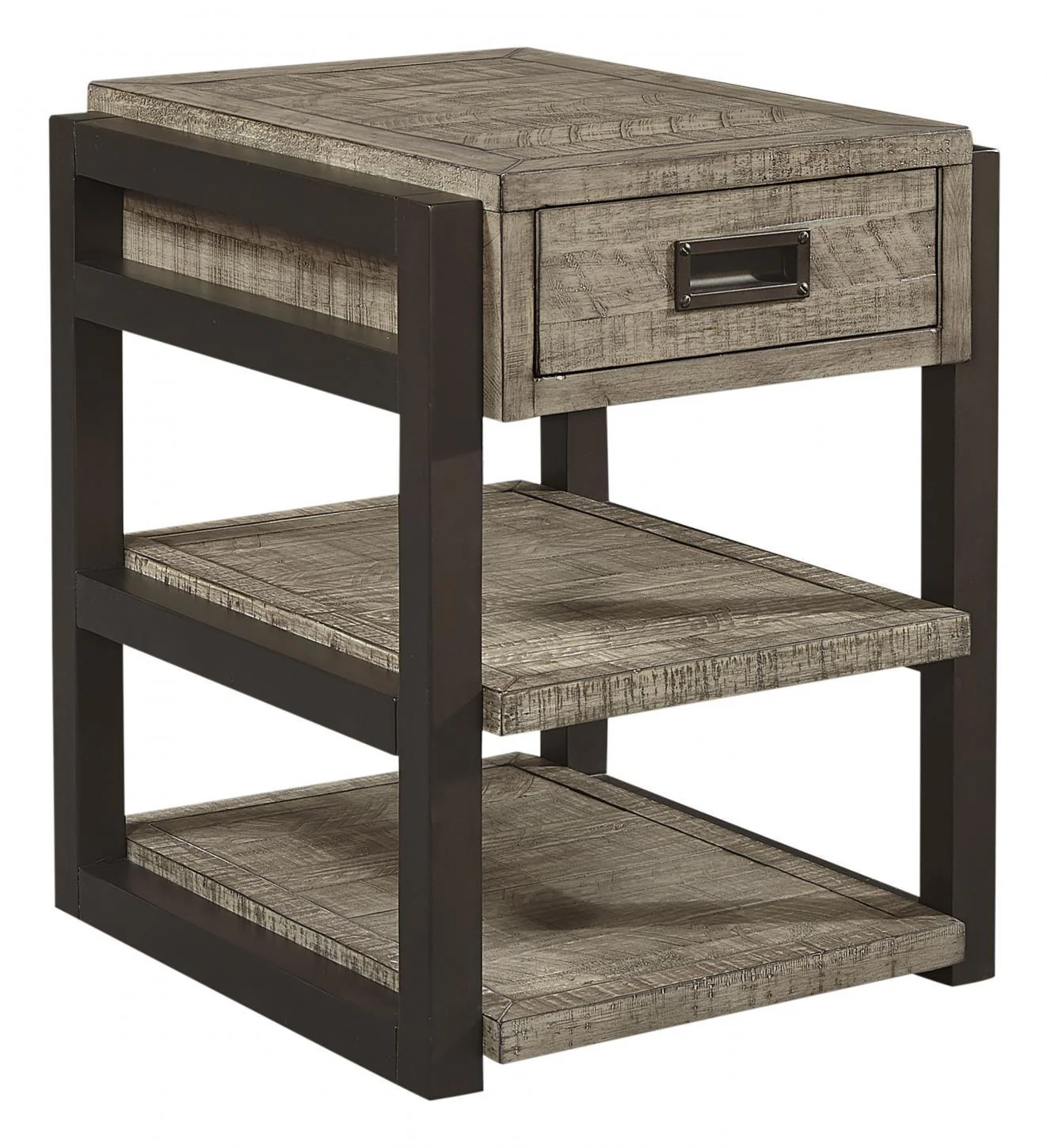 Aspenhome Furniture Grayson Chairside Table in Cinder Grey