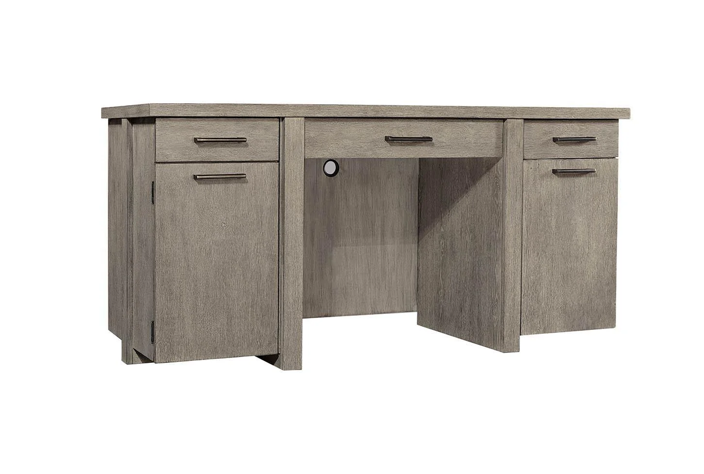 Aspenhome Furniture Platinum Credenza and Hutch in Gray Linen I251-316-317 - Image 2