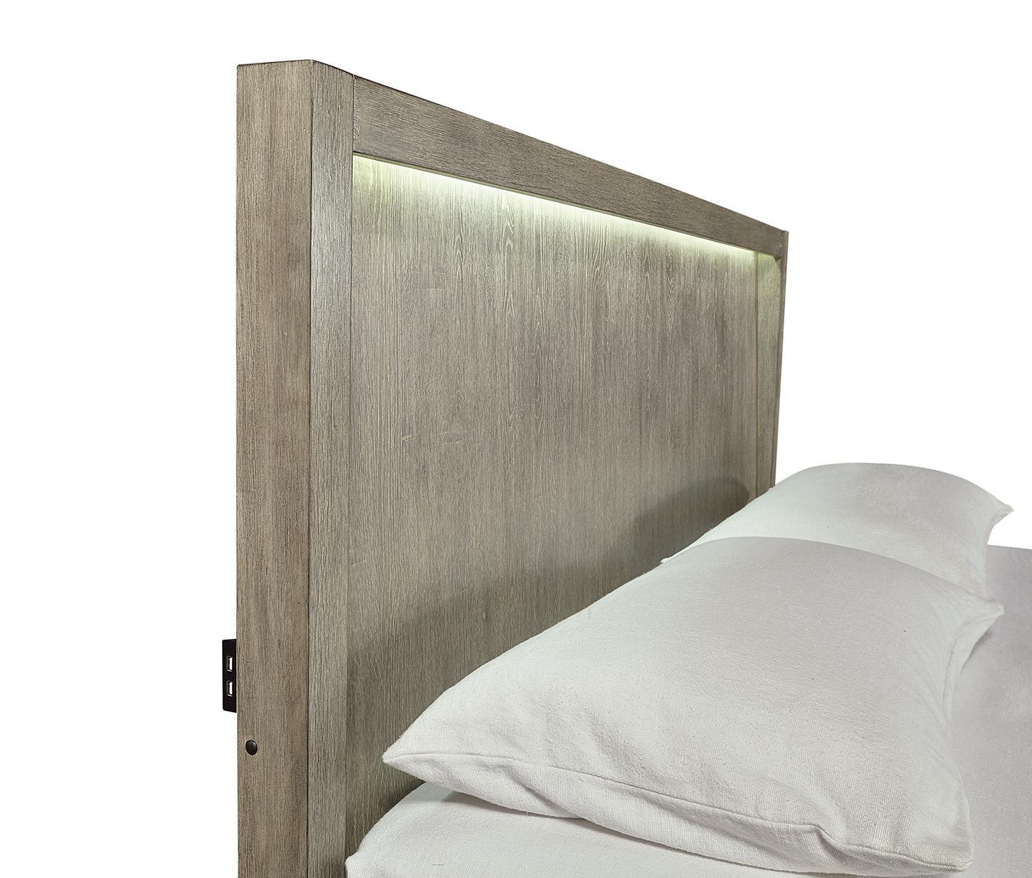 Aspenhome Furniture Platinum King Bookcase Bed in Grey - Image 4