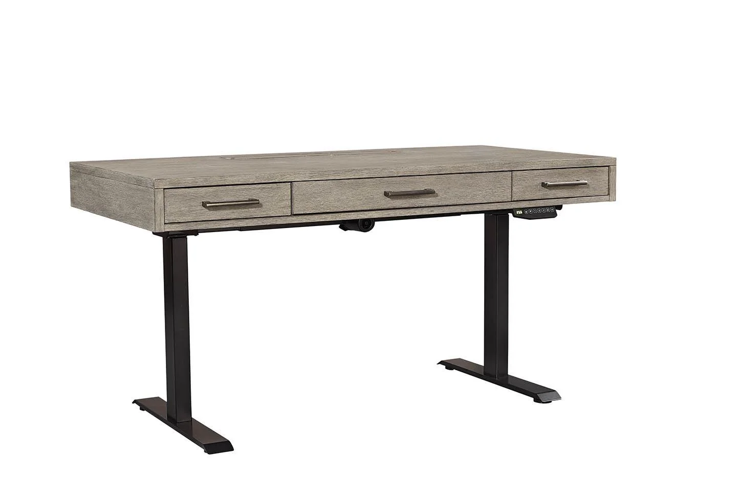 Aspenhome Furniture Platinum Lift Top Desk and Base in Gray Linen