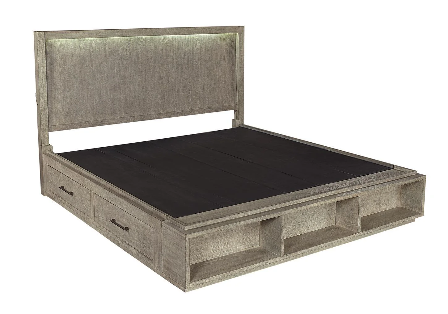 Aspenhome Furniture Platinum Queen Bookcase Bed in Grey - Image 2