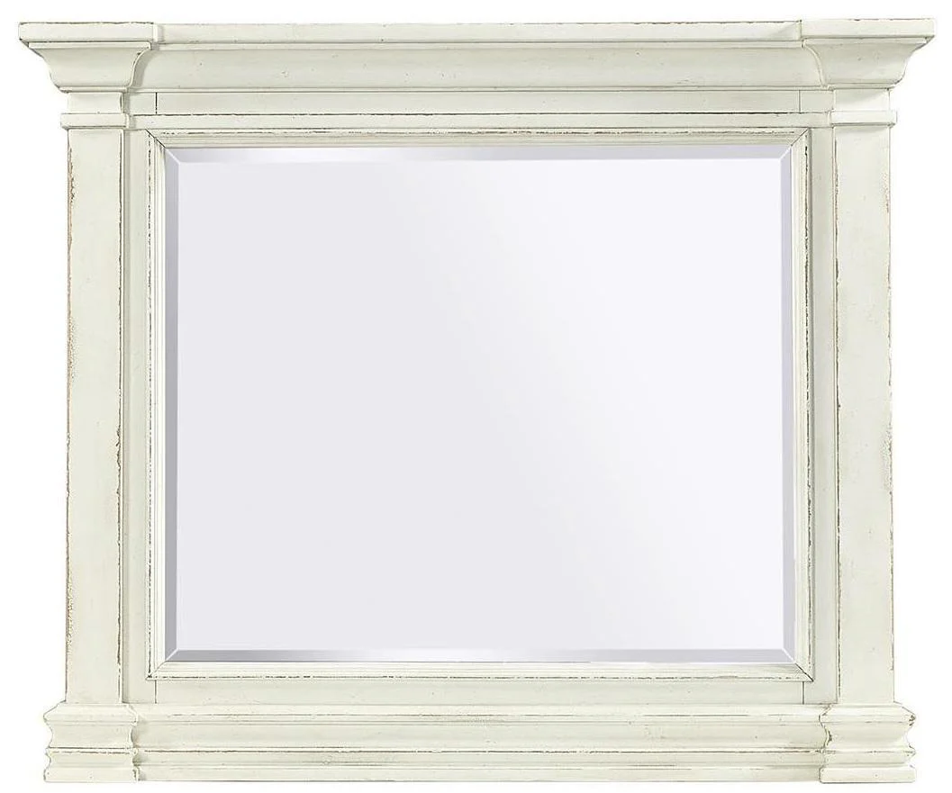 Aspenhome Granville Landscape Mirror in Vintage White