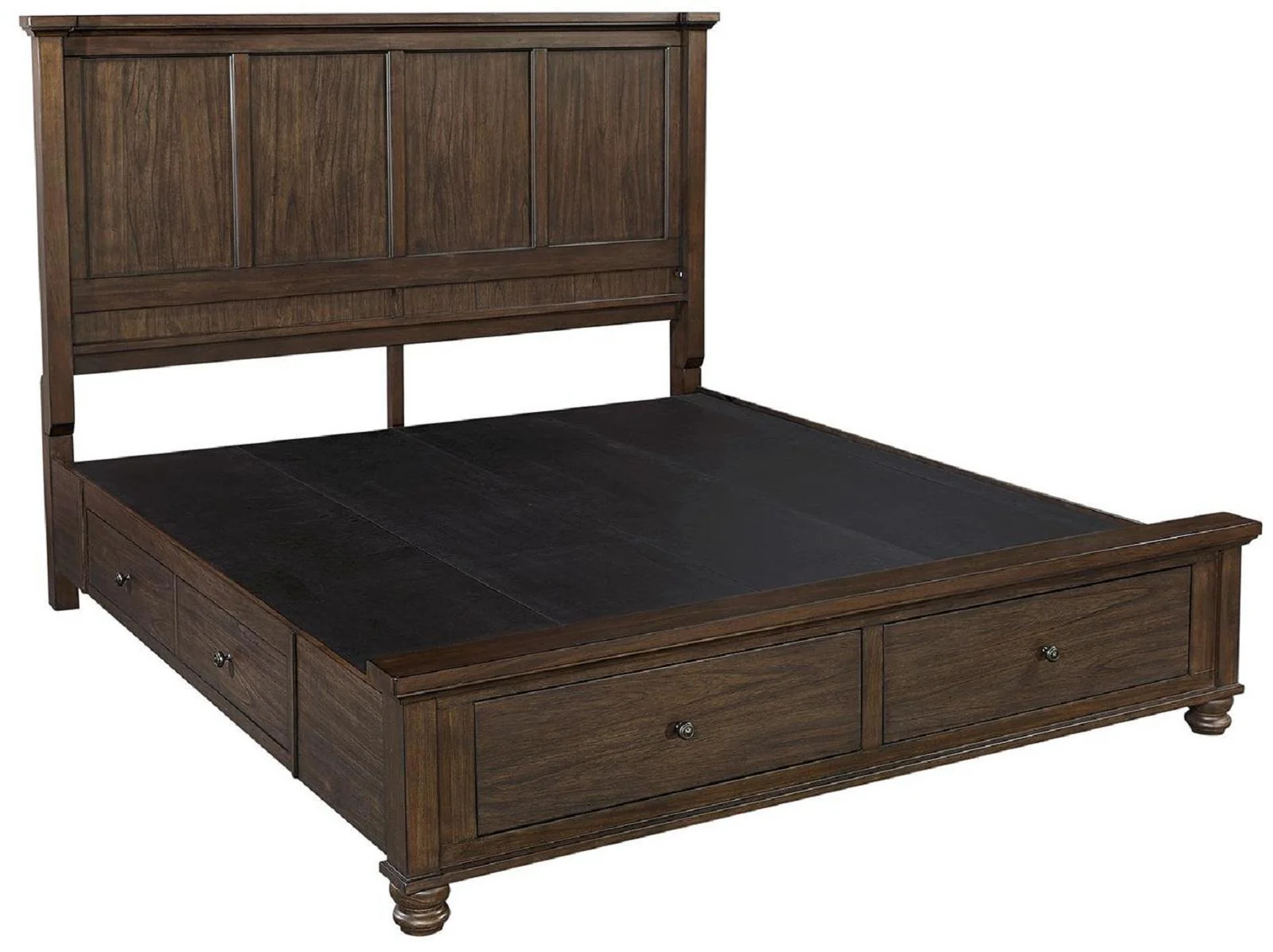 Aspenhome Hudson Valley California King Panel Side Storage Bed in Chestnut - Image 2