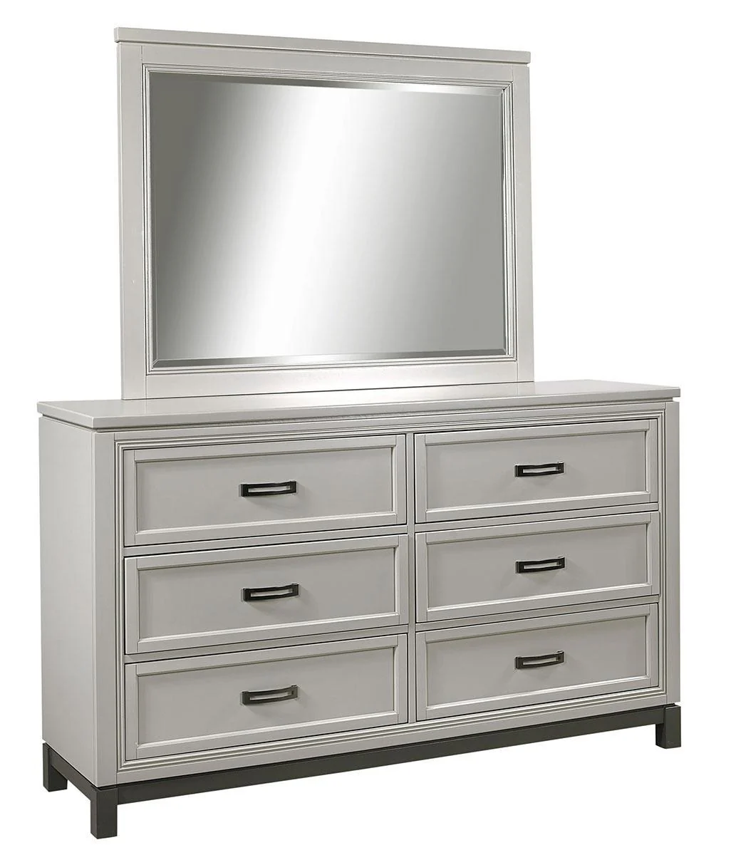 Aspenhome Hyde Park Landscape Mirror in Light Gray - Image 2