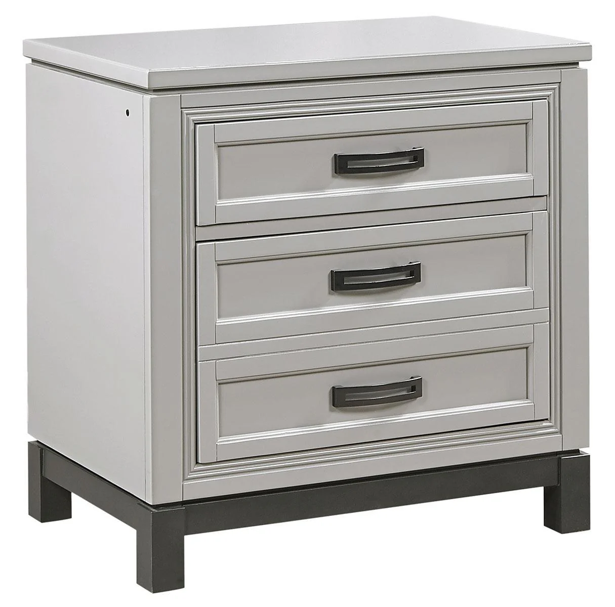 Aspenhome Hyde Park Liv360 2 Drawer Nightstand in Light Gray