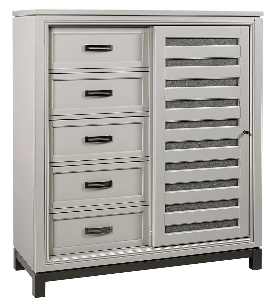 Aspenhome Hyde Park Sliding Door Chest in Light Gray