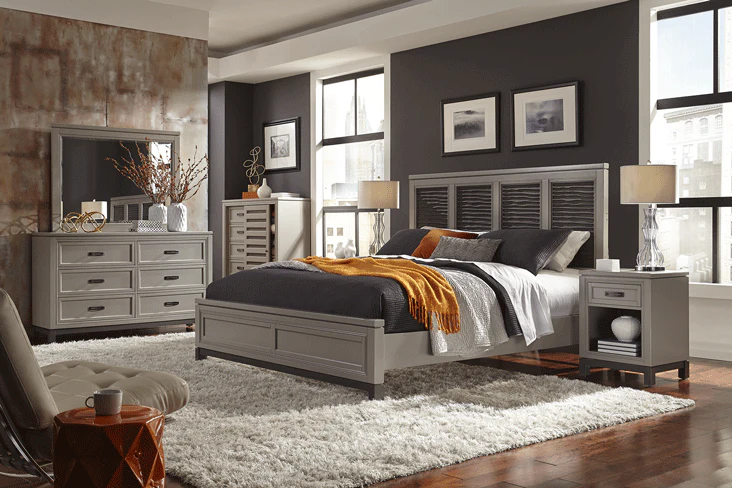 Aspenhome Hyde Park Sliding Door Chest in Light Gray - Image 5