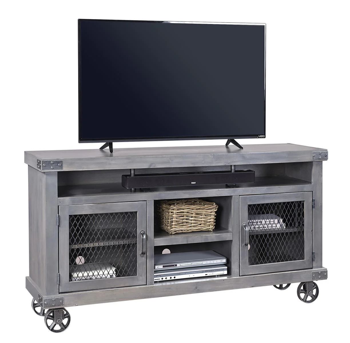 Aspenhome Industrial 65" Console in Grey