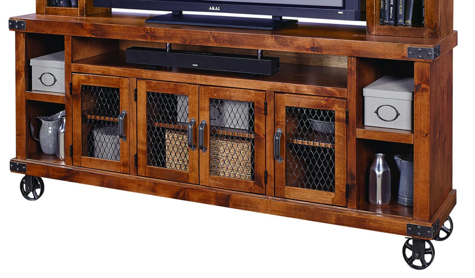 Aspenhome Industrial 84" Console in Fruitwood