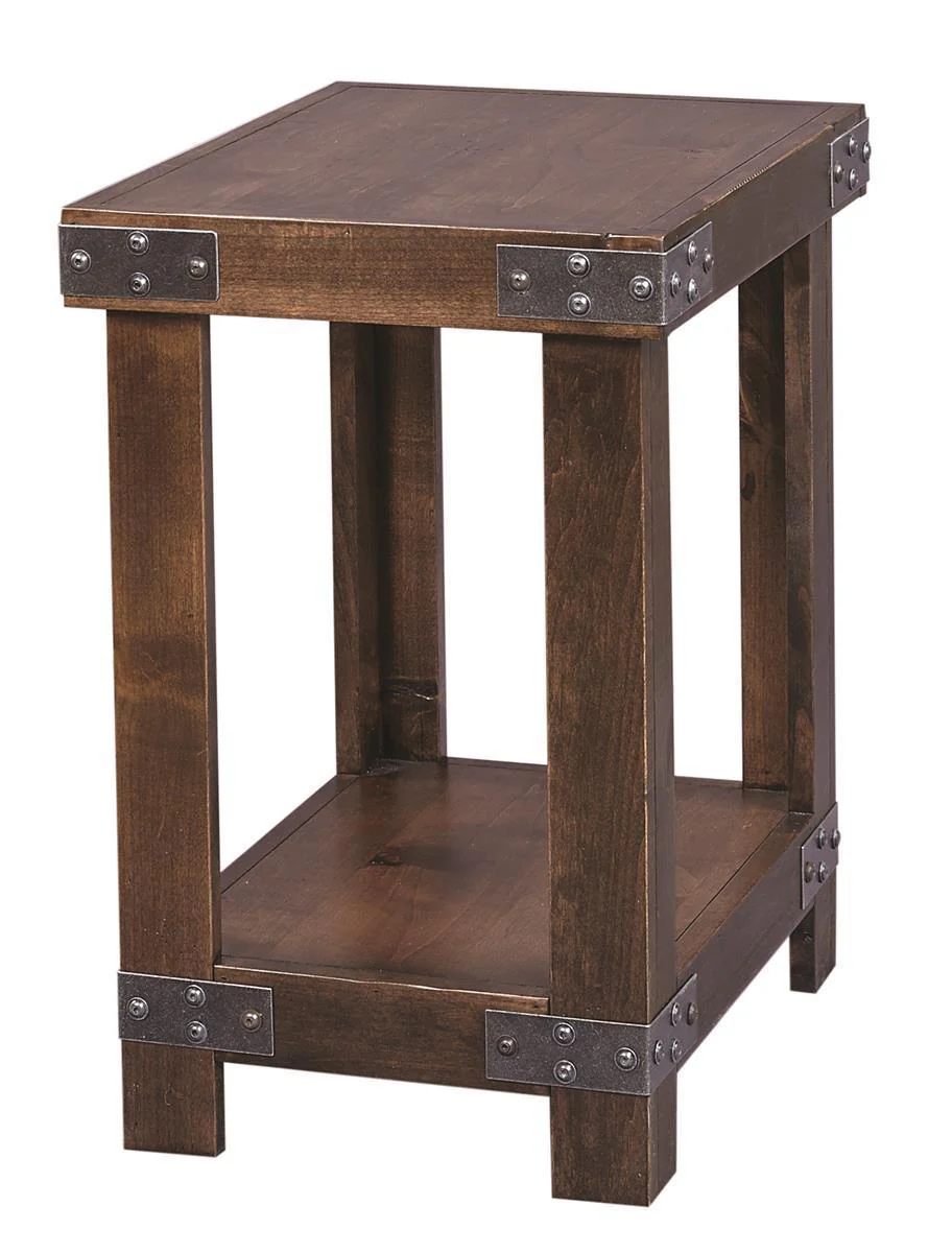 Aspenhome Industrial Chairside Table in Tobacco